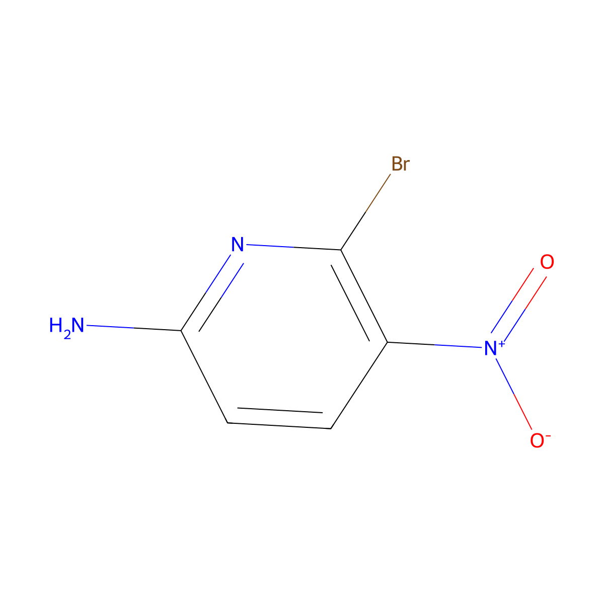 6-Bromo-5-nitropyridin-2-amine molecular structure, CAS 84487-05-8