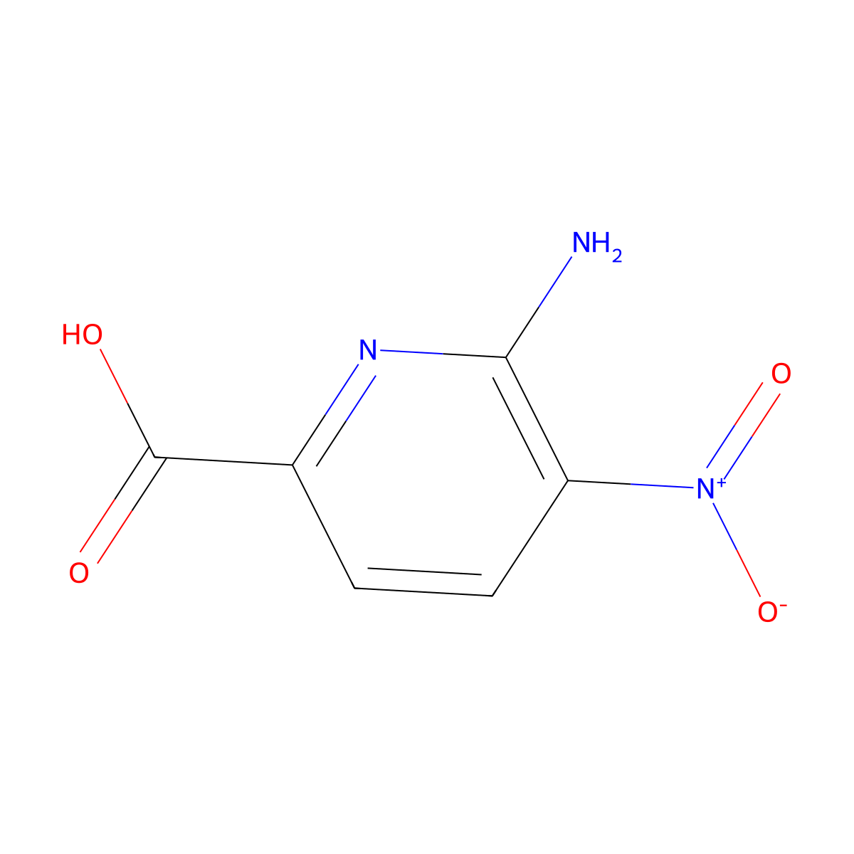 6-Amino-5-nitropyridine-2-carboxylic acid molecular structure, CAS 84487-06-9
