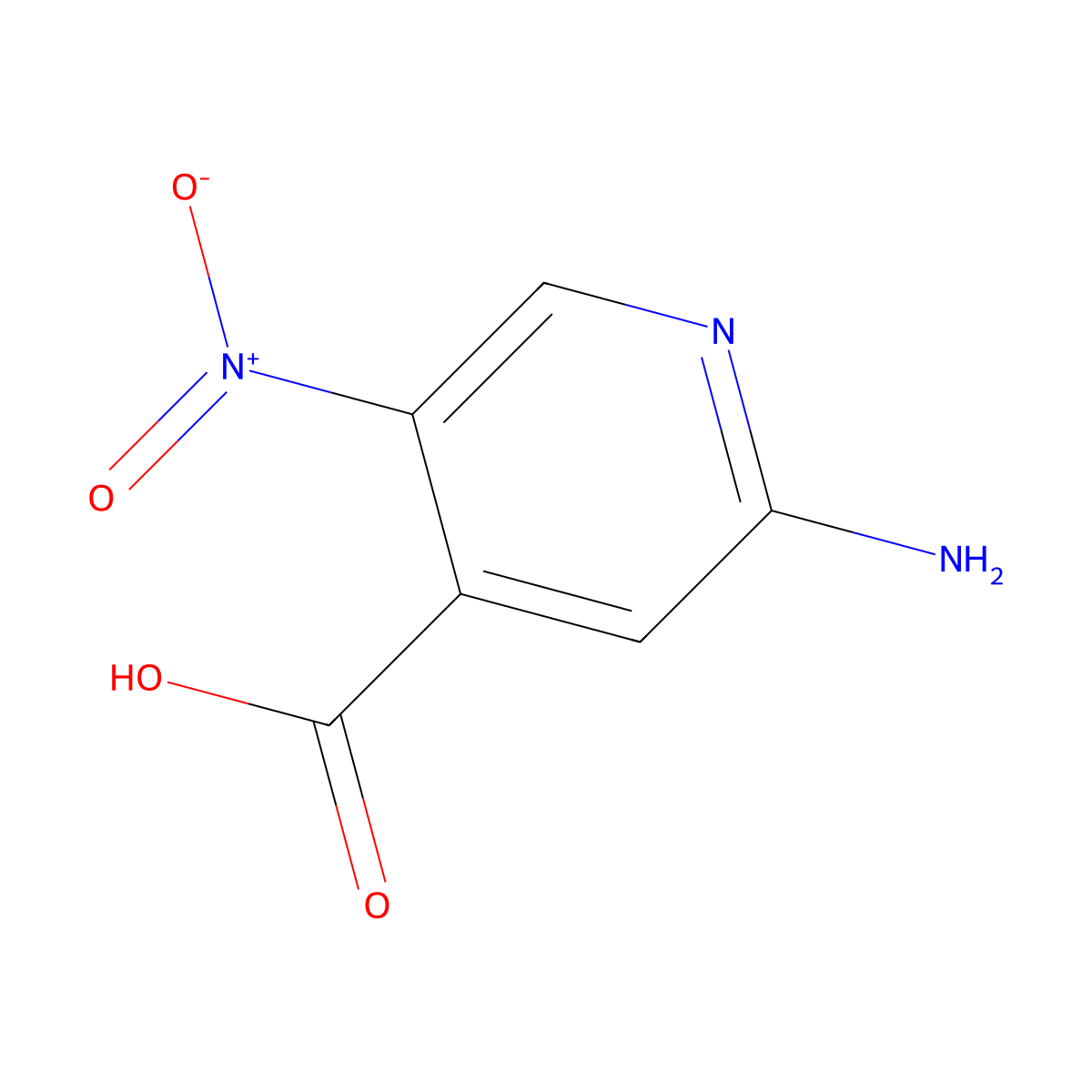 2-Amino-5-nitroisonicotinic acid molecular structure, CAS 84487-09-2