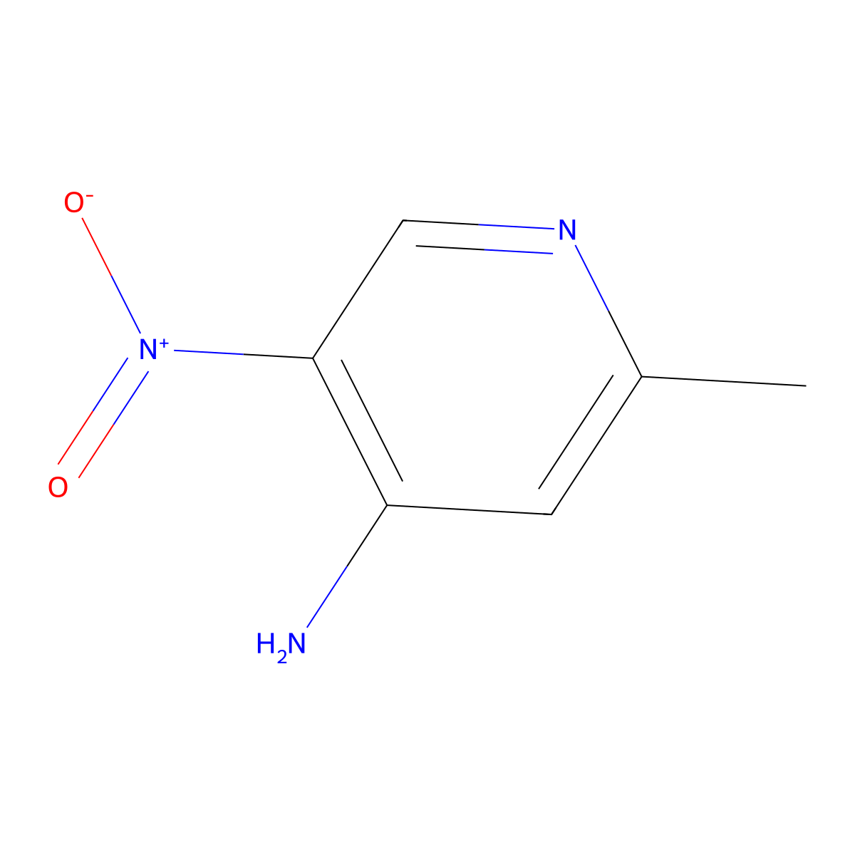 2-Methyl-5-nitropyridin-4-amine molecular structure, CAS 84487-12-7