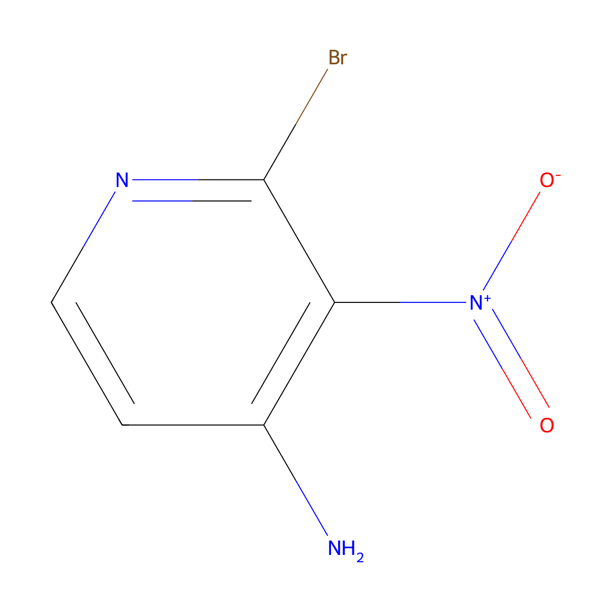2-Bromo-3-nitropyridine-4-amine molecular structure, CAS 84487-14-9