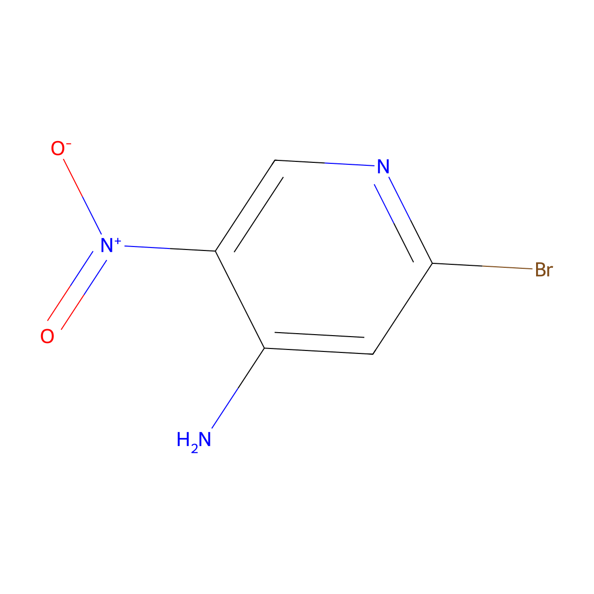 2-Bromo-5-nitropyridin-4-amine molecular structure, CAS 84487-15-0