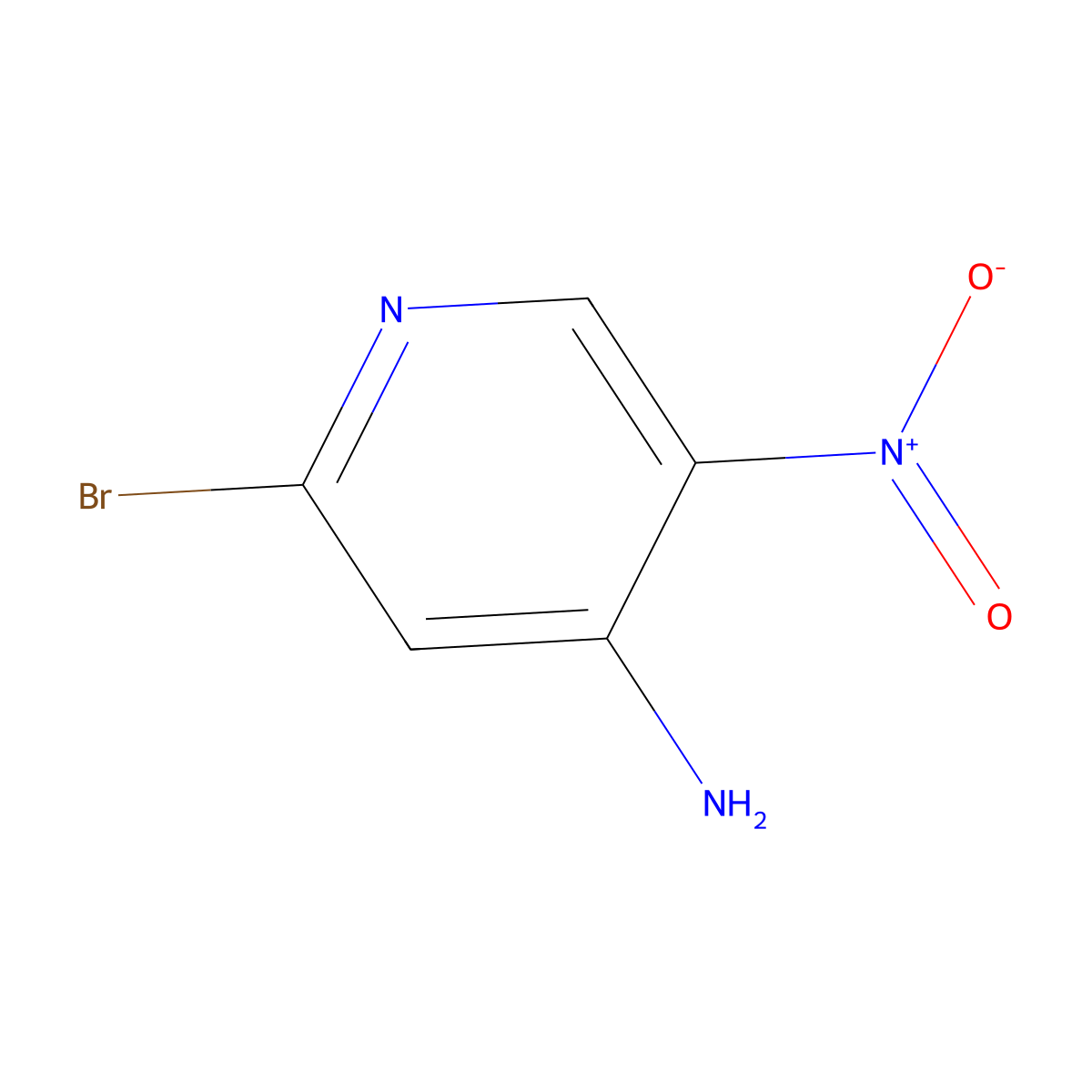 2-Bromo-5-nitropyridin-4-amine molecular structure, CAS 84487-15-0