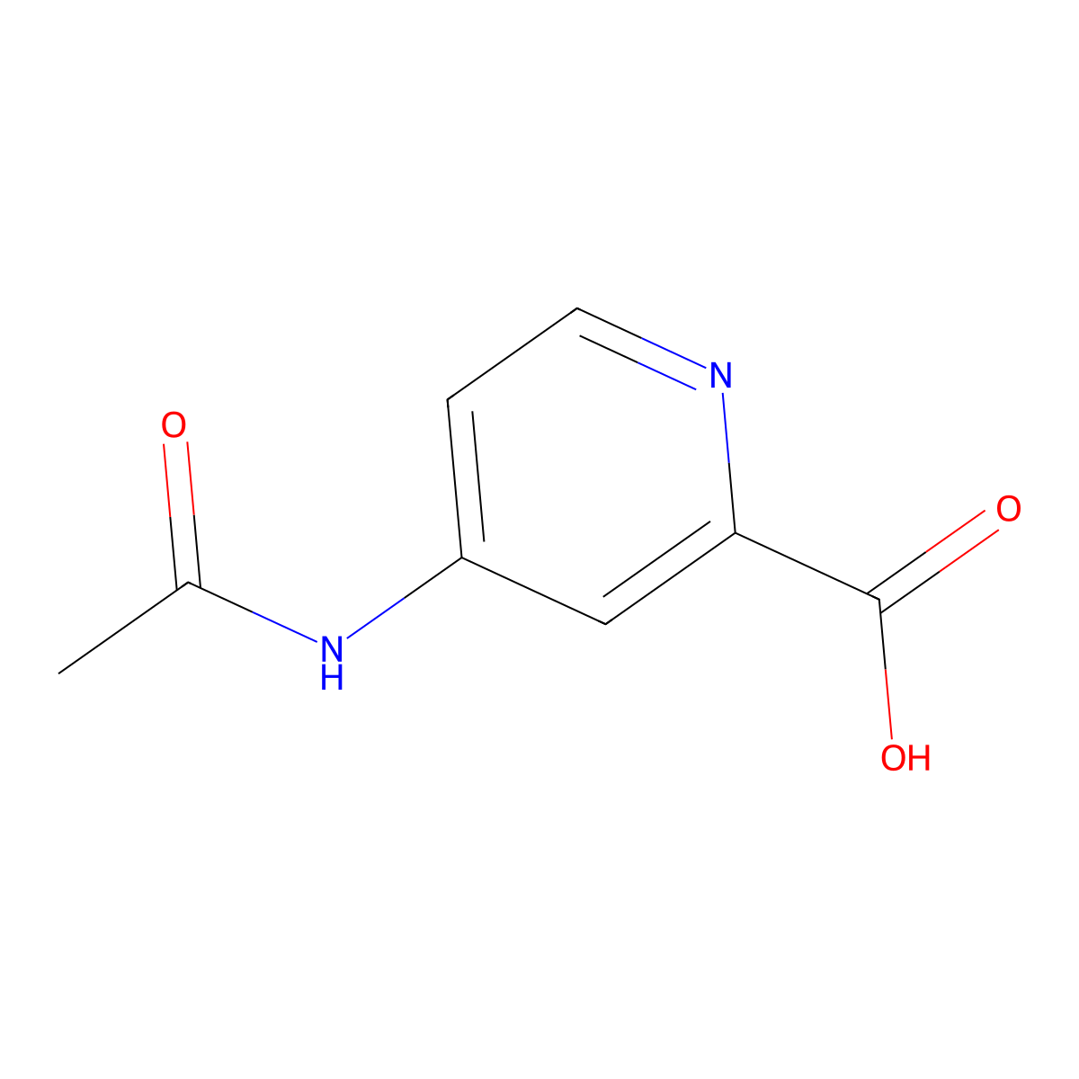 4-Acetamidopicolinic acid molecular structure, CAS 84487-16-1