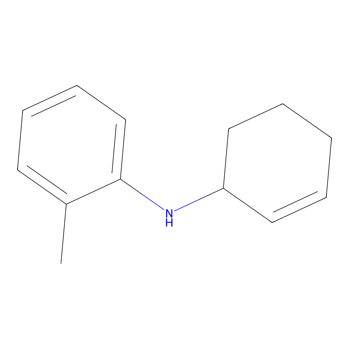 N-(cyclohex-2-en-1-yl)-2-methylaniline molecular structure, CAS 84487-64-9