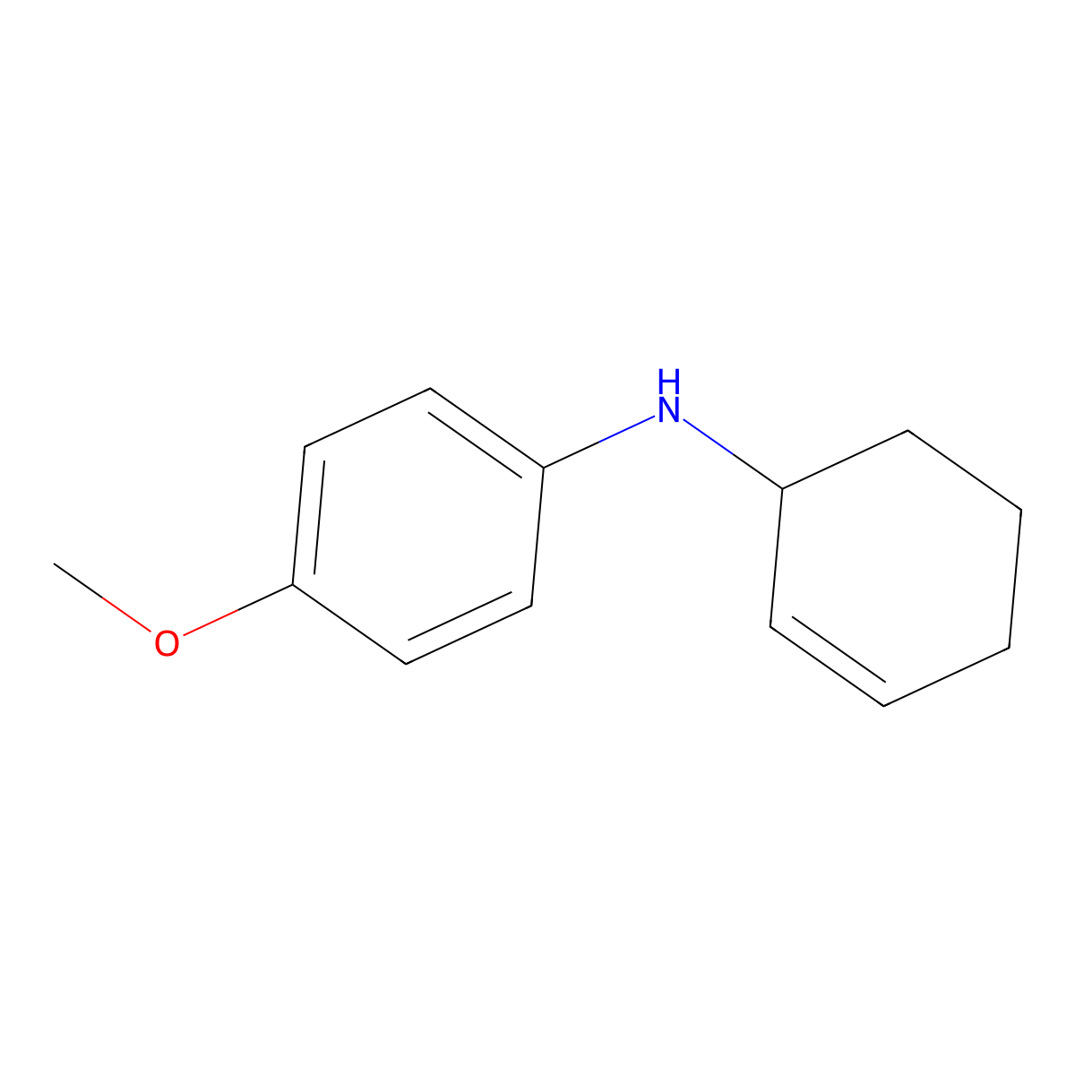 N-(Cyclohex-2-en-1-yl)-4-methoxyaniline molecular structure, CAS 84487-66-1