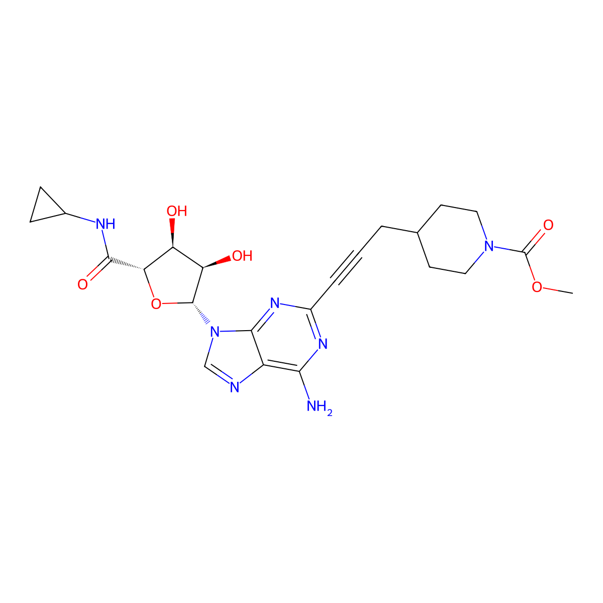 Evodenoson molecular structure, CAS 844873-47-8