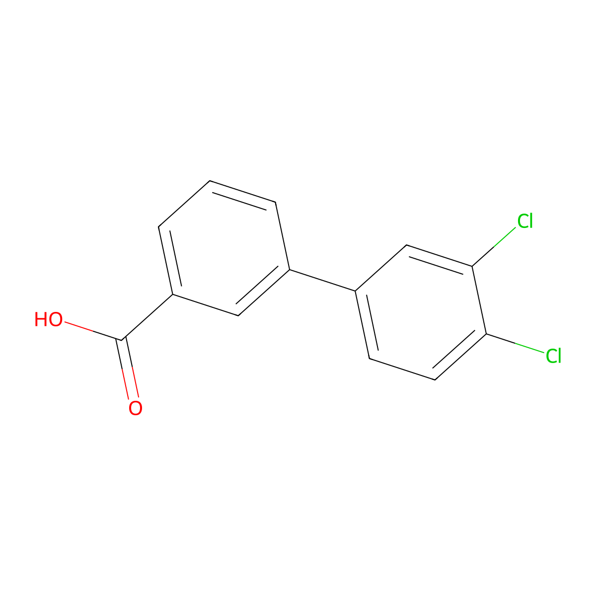 3-(3,4-dichlorophenyl)benzoic Acid molecular structure, CAS 844878-91-7