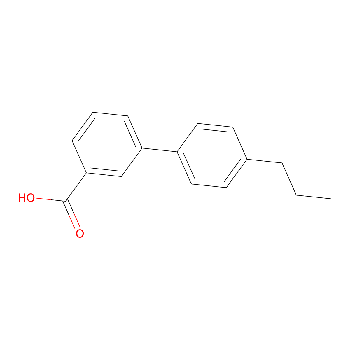4'-Propyl-[1,1'-biphenyl]-3-carboxylic acid molecular structure, CAS 844878-97-3