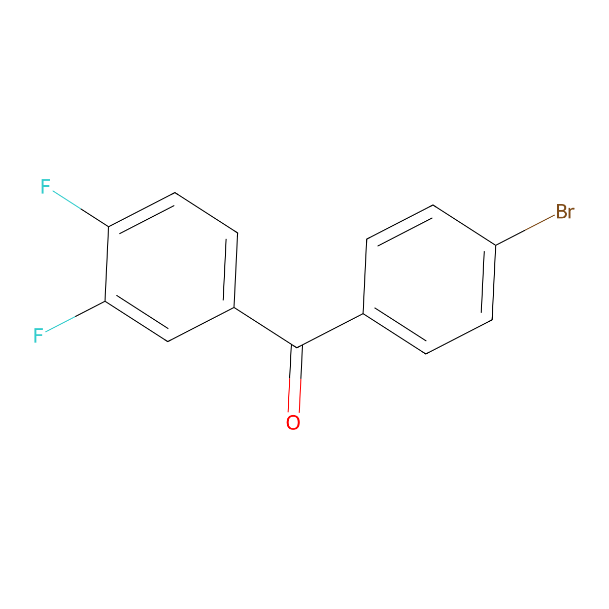 4-Bromo-3',4'-difluorobenzophenone molecular structure, CAS 844878-99-5