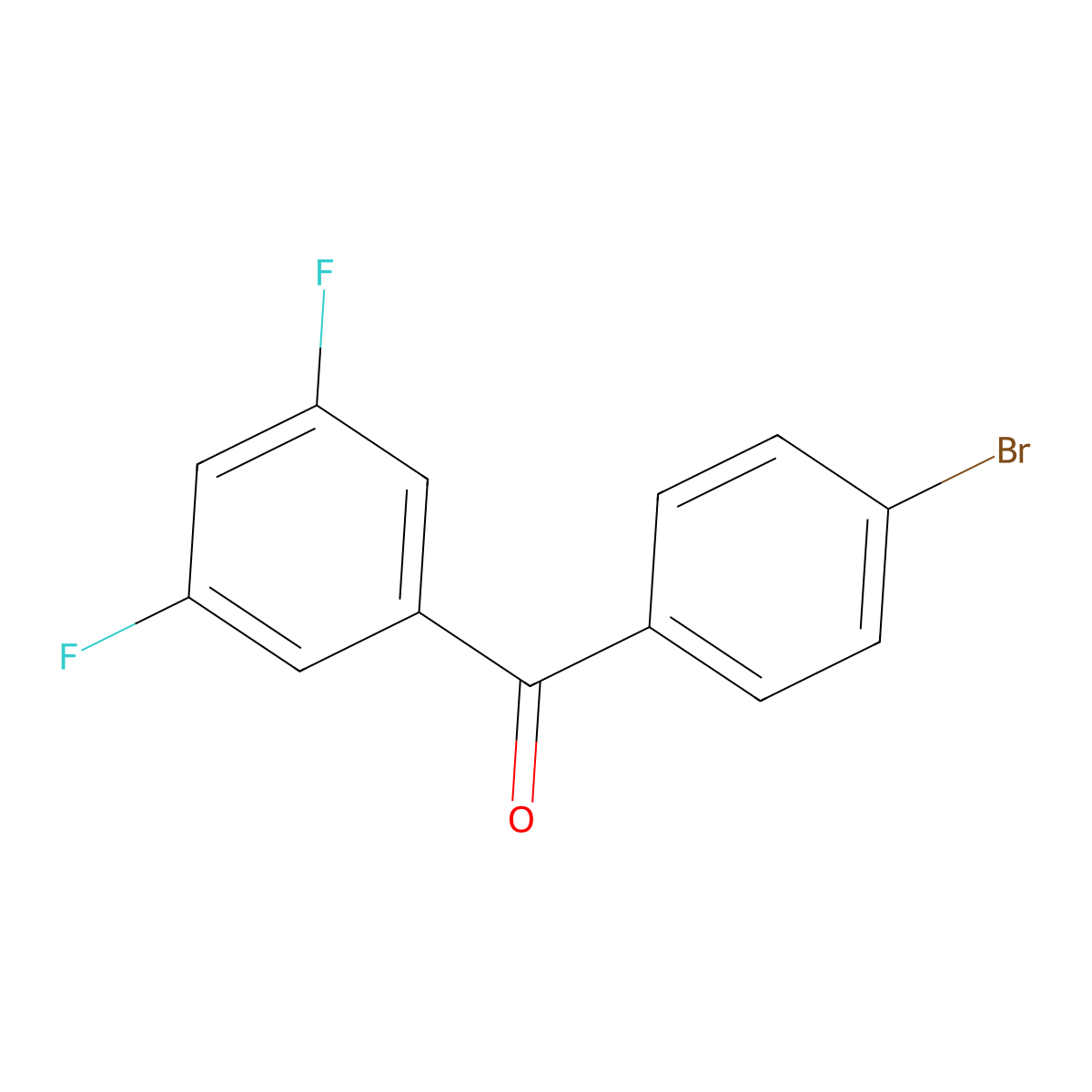 4-Bromo-3',5'-difluorobenzophenone molecular structure, CAS 844879-03-4