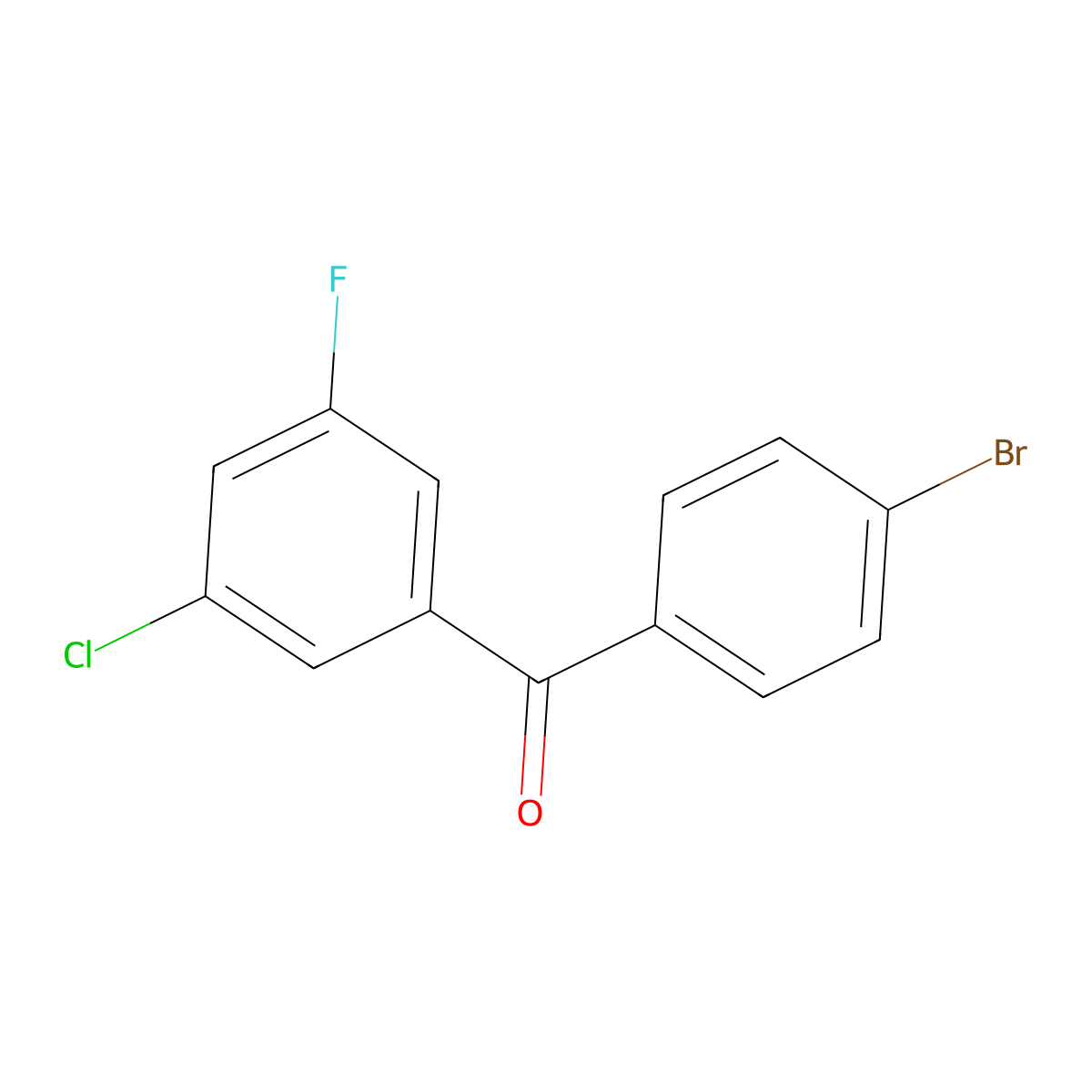 4-Bromo-3'-chloro-5'-fluorobenzophenone molecular structure, CAS 844879-12-5