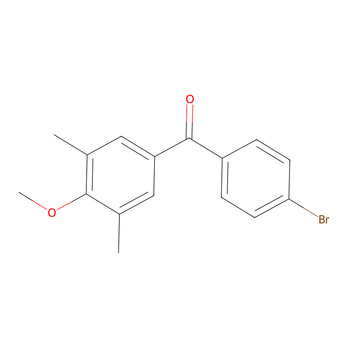4-Bromo-3',5'-dimethyl-4'-methoxybenzophenone molecular structure, CAS 844879-14-7