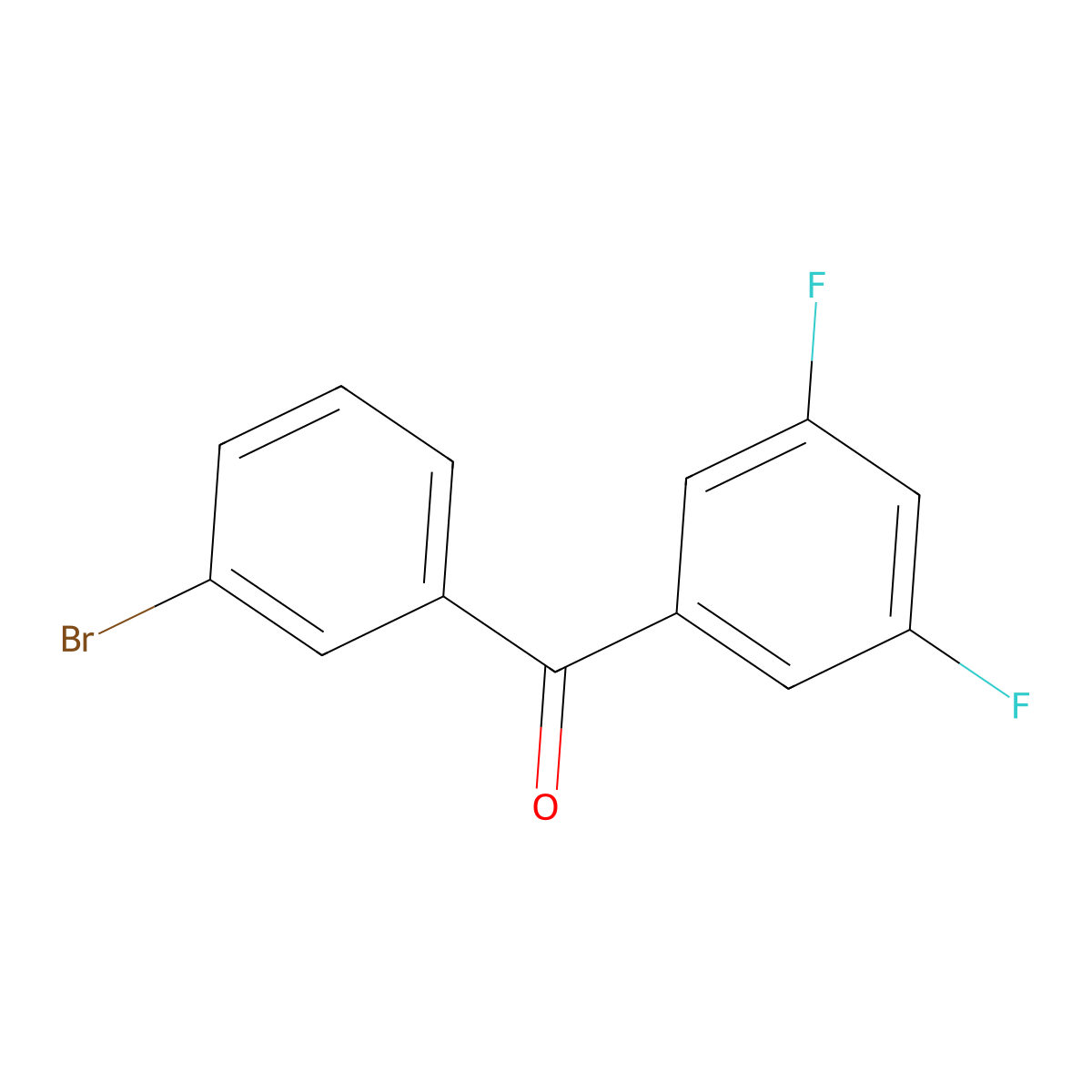 3-Bromo-3',5'-difluorobenzophenone molecular structure, CAS 844879-37-4
