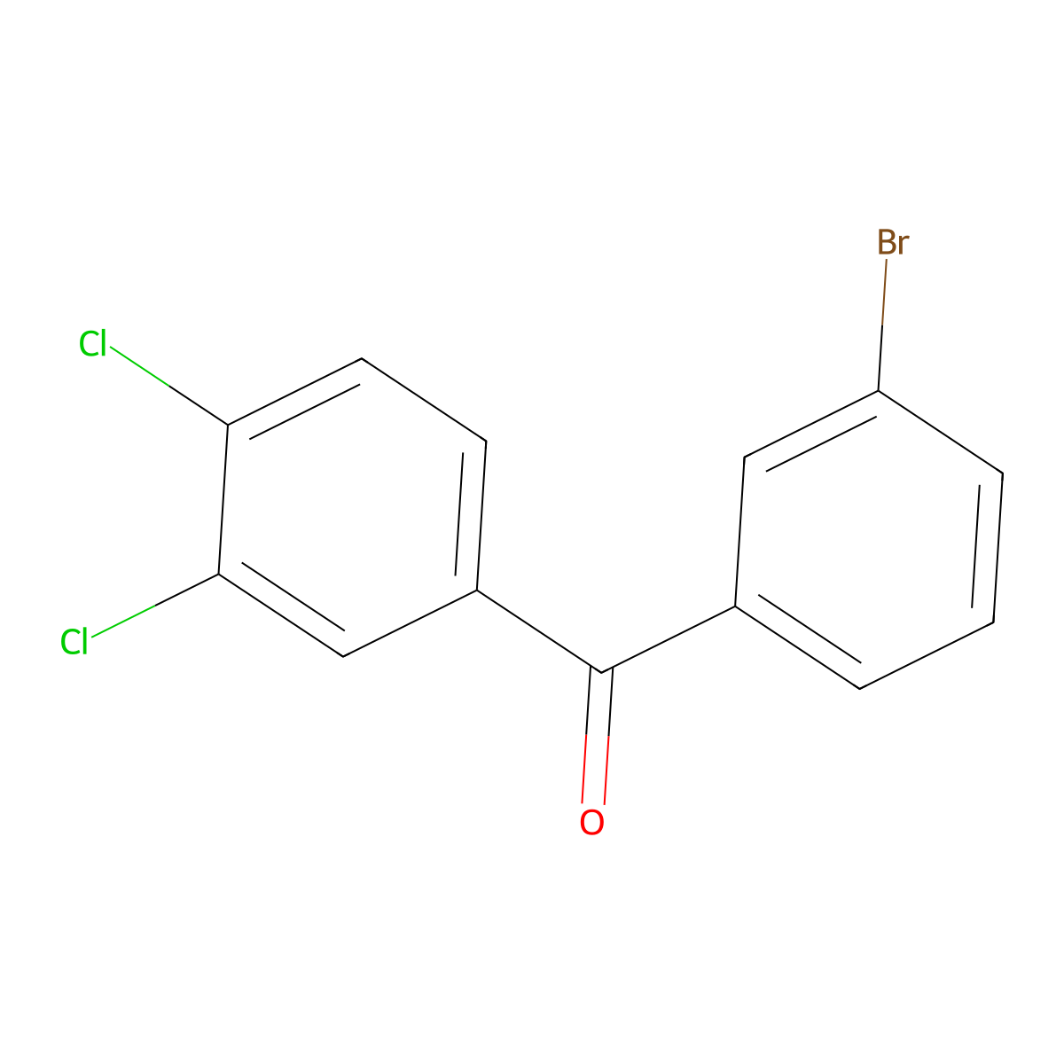 3-Bromo-3',4'-dichlorobenzophenone molecular structure, CAS 844879-39-6