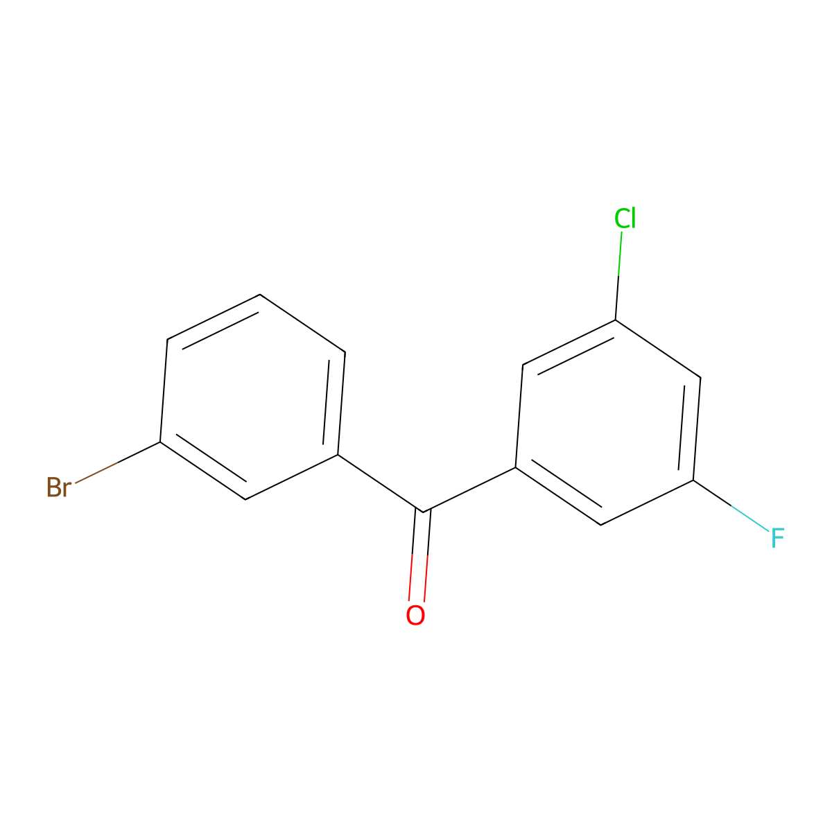 3-Bromo-3'-chloro-5'-fluorobenzophenone molecular structure, CAS 844879-45-4