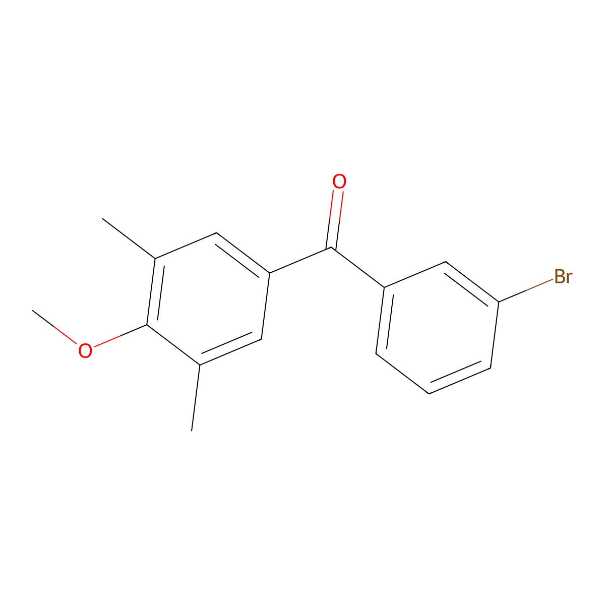 3-Bromo-3',5'-dimethyl-4'-methoxybenzophenone molecular structure, CAS 844879-47-6