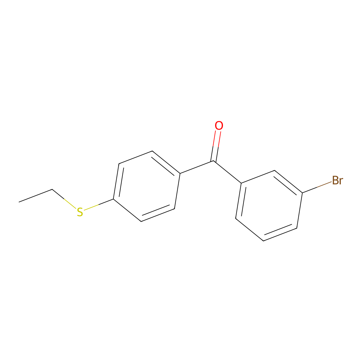 3-Bromo-4'-(ethylthio)benzophenone molecular structure, CAS 844879-52-3