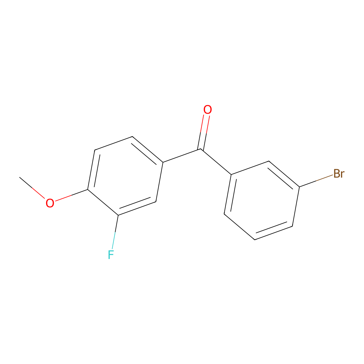 3-Bromo-3'-fluoro-4'-methoxybenzophenone molecular structure, CAS 844879-54-5