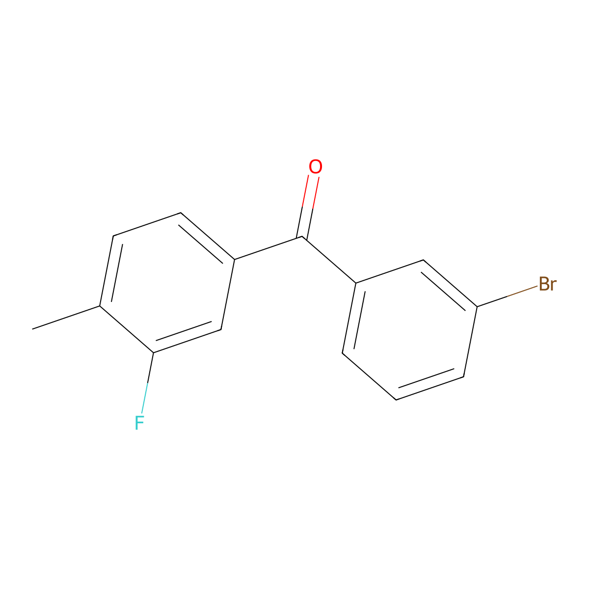 3-Bromo-3'-fluoro-4'-methylbenzophenone molecular structure, CAS 844879-55-6