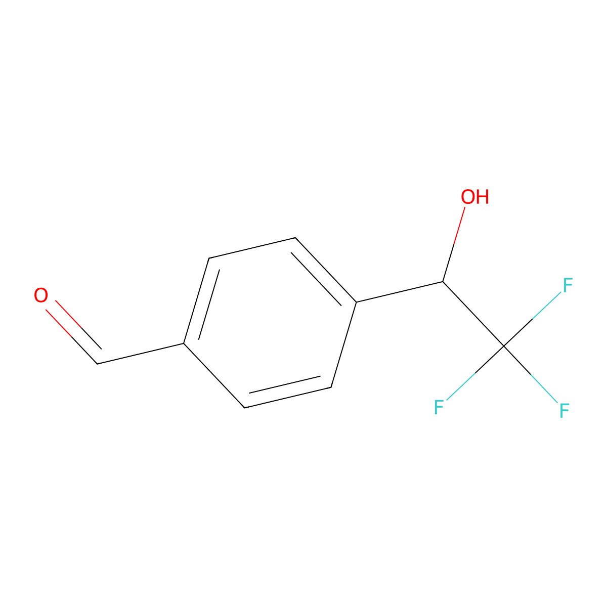 4-(2,2,2-Trifluoro-1-hydroxyethyl)benzaldehyde molecular structure, CAS 844881-67-0