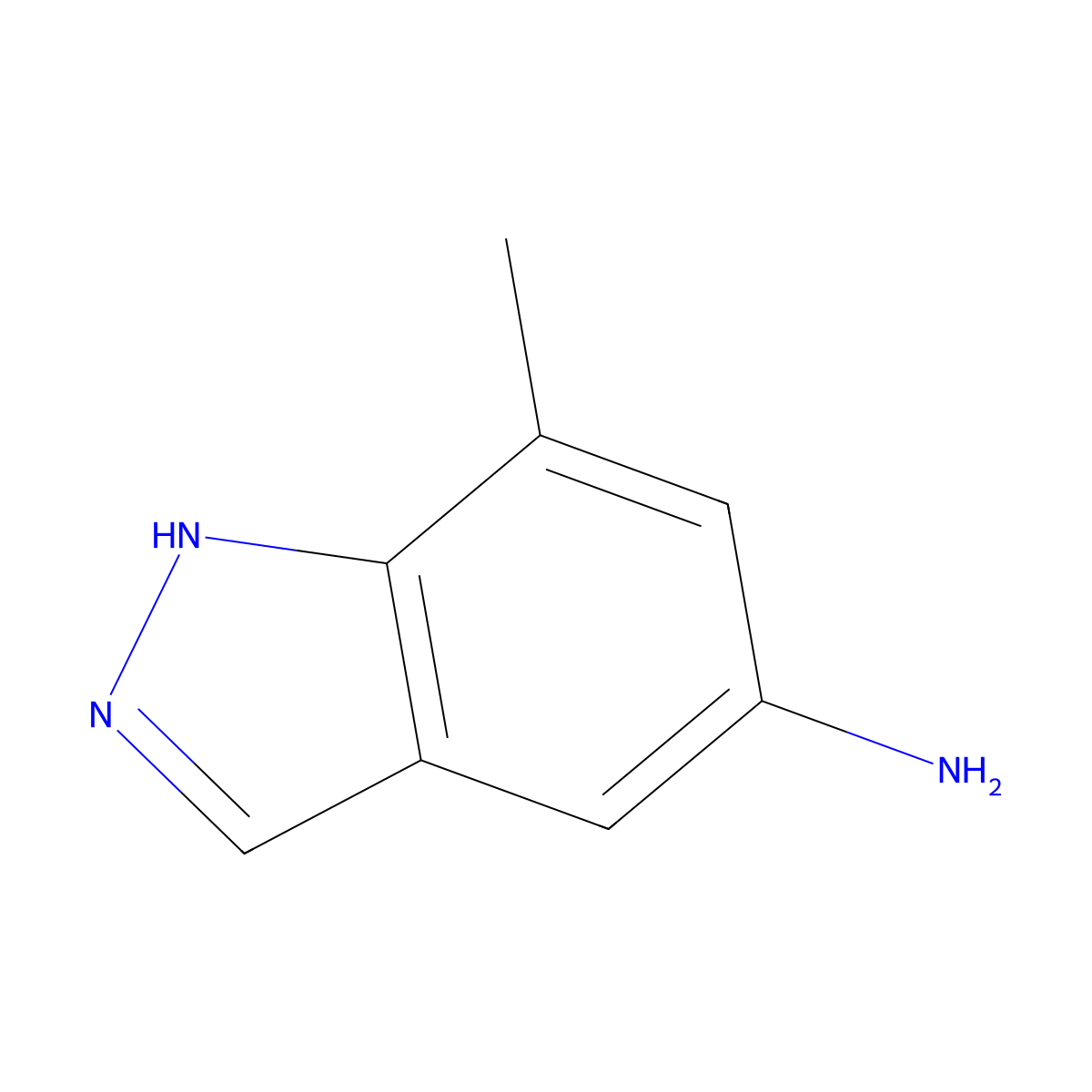 7-methyl-1H-indazol-5-amine molecular structure, CAS 844882-18-4