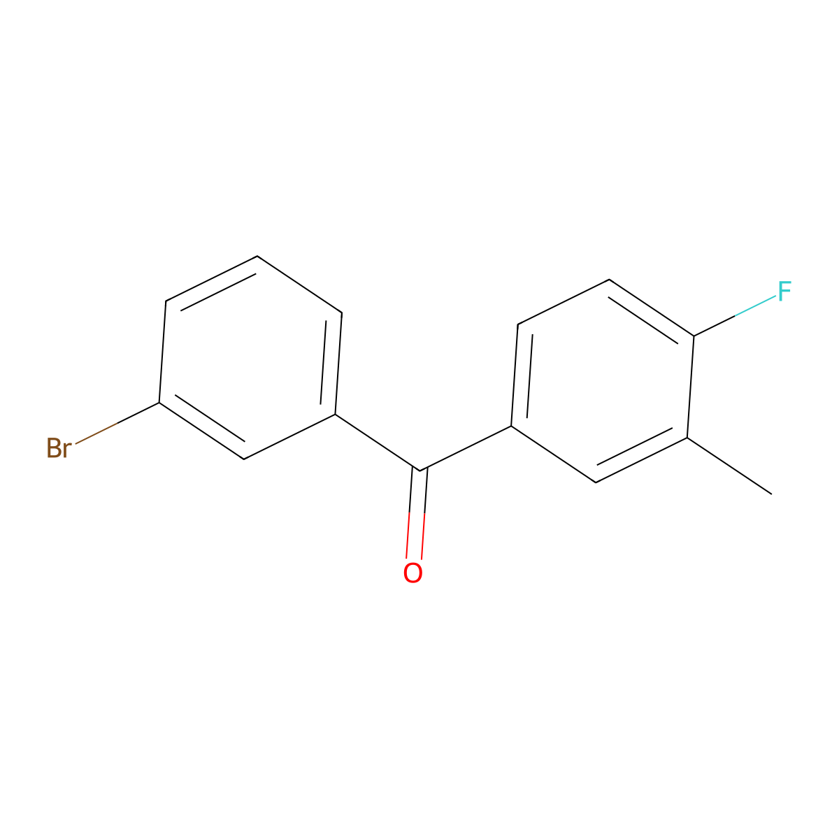 3-Bromo-4'-fluoro-3'-methylbenzophenone molecular structure, CAS 844884-90-8