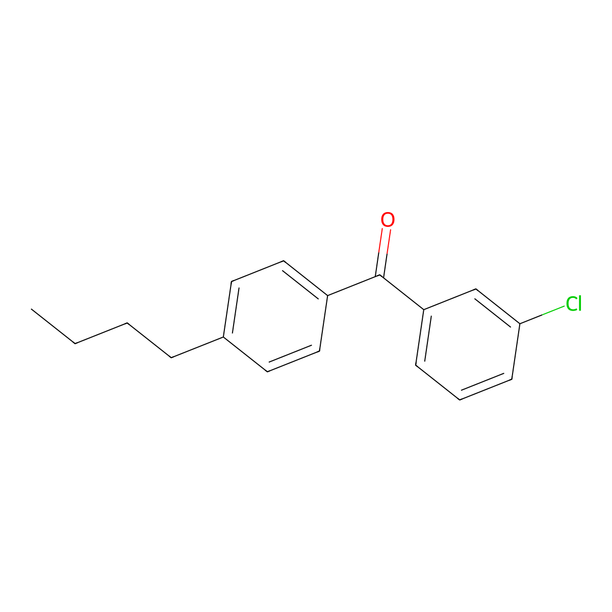 4-n-Butyl-3'-chlorobenzophenone molecular structure, CAS 844884-93-1