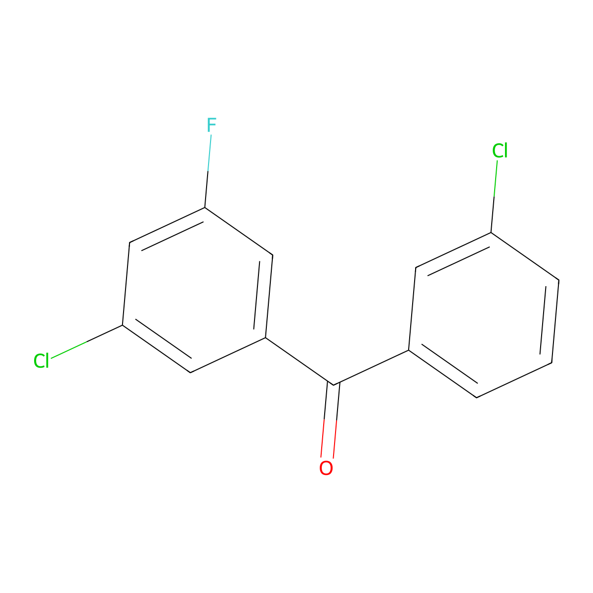 3,3'-Dichloro-5-fluorobenzophenone molecular structure, CAS 844884-96-4