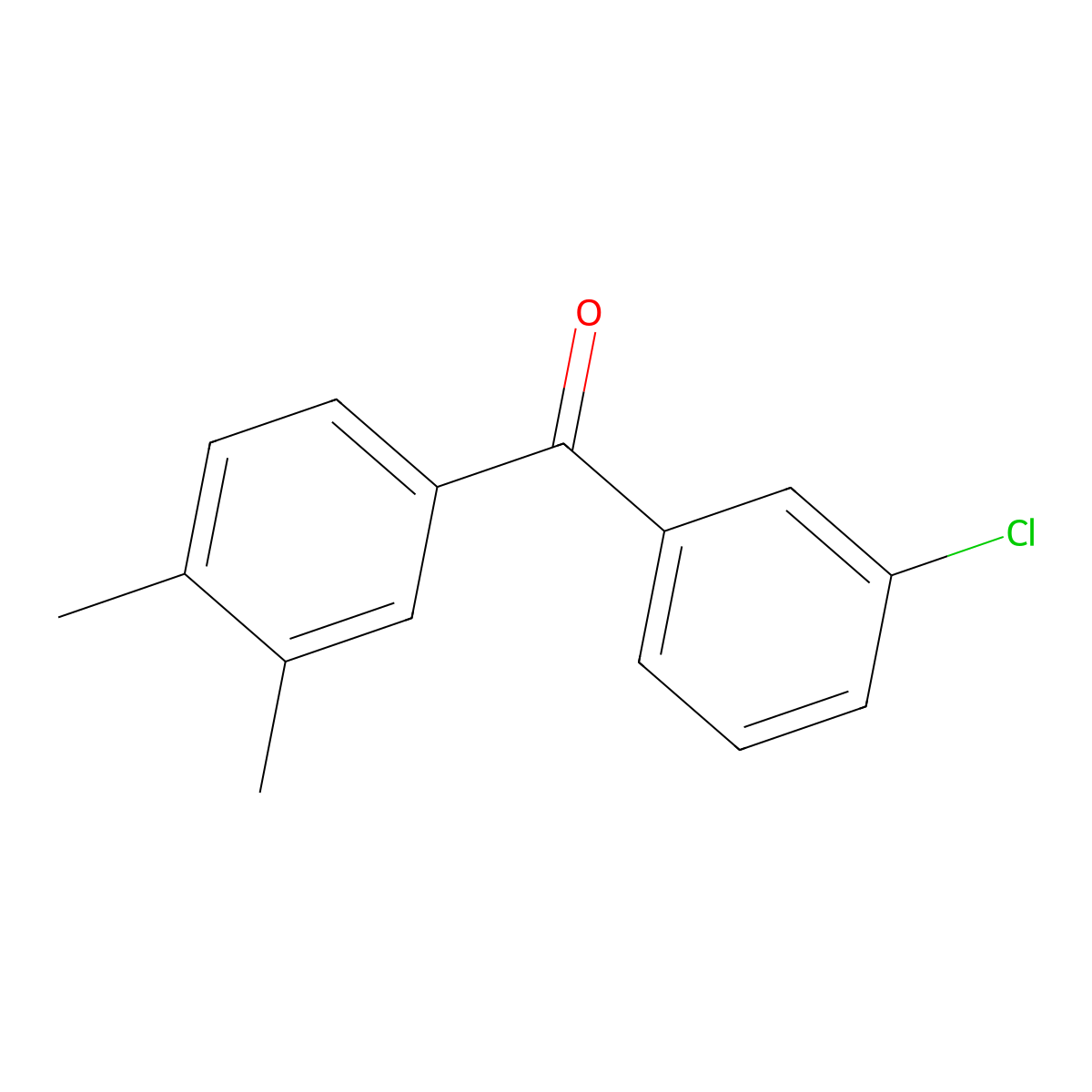 3-Chloro-3',4'-dimethylbenzophenone molecular structure, CAS 844884-97-5