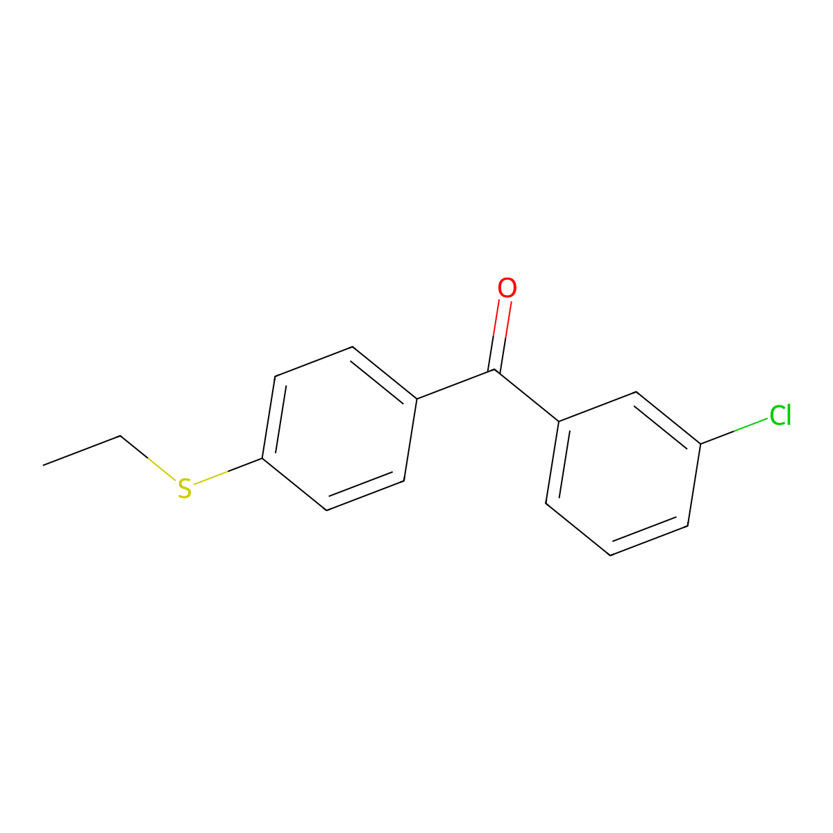 3-Chloro-4'-(ethylthio)benzophenone molecular structure, CAS 844884-99-7