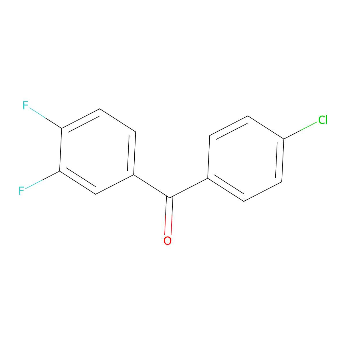 4-Chloro-3',4'-difluorobenzophenone molecular structure, CAS 844885-01-4