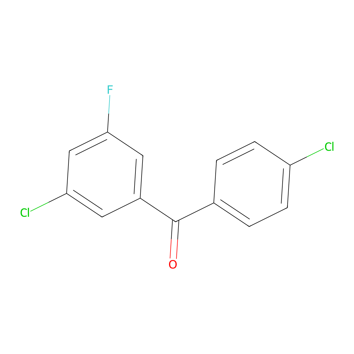 3,4'-Dichloro-5-fluorobenzophenone molecular structure, CAS 844885-02-5