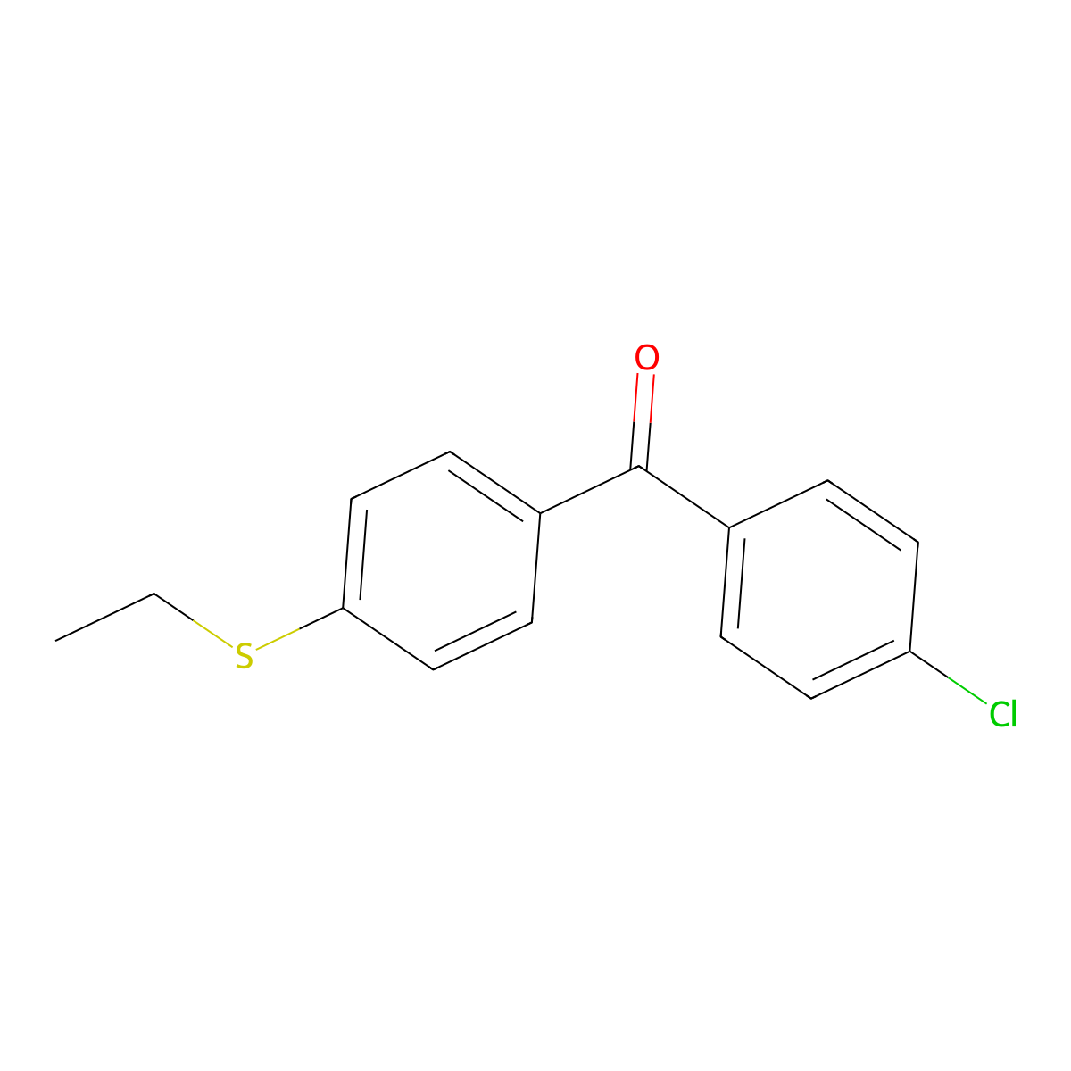 4-Chloro-4'-(ethylthio)benzophenone molecular structure, CAS 844885-04-7