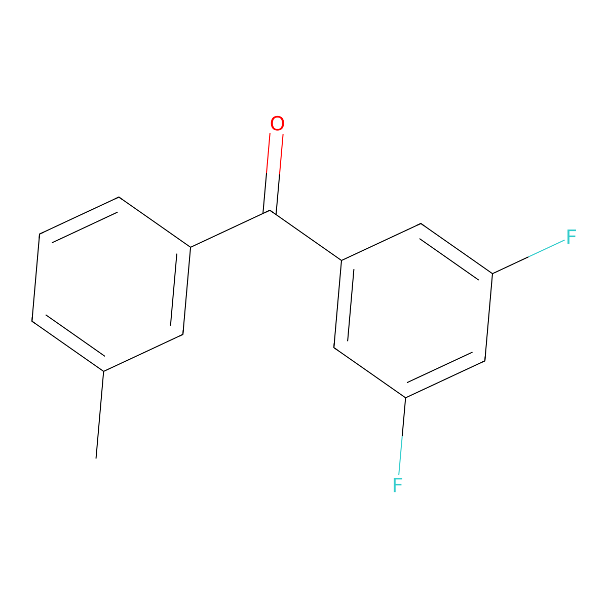 3,5-Difluoro-3'-methylbenzophenone molecular structure, CAS 844885-06-9