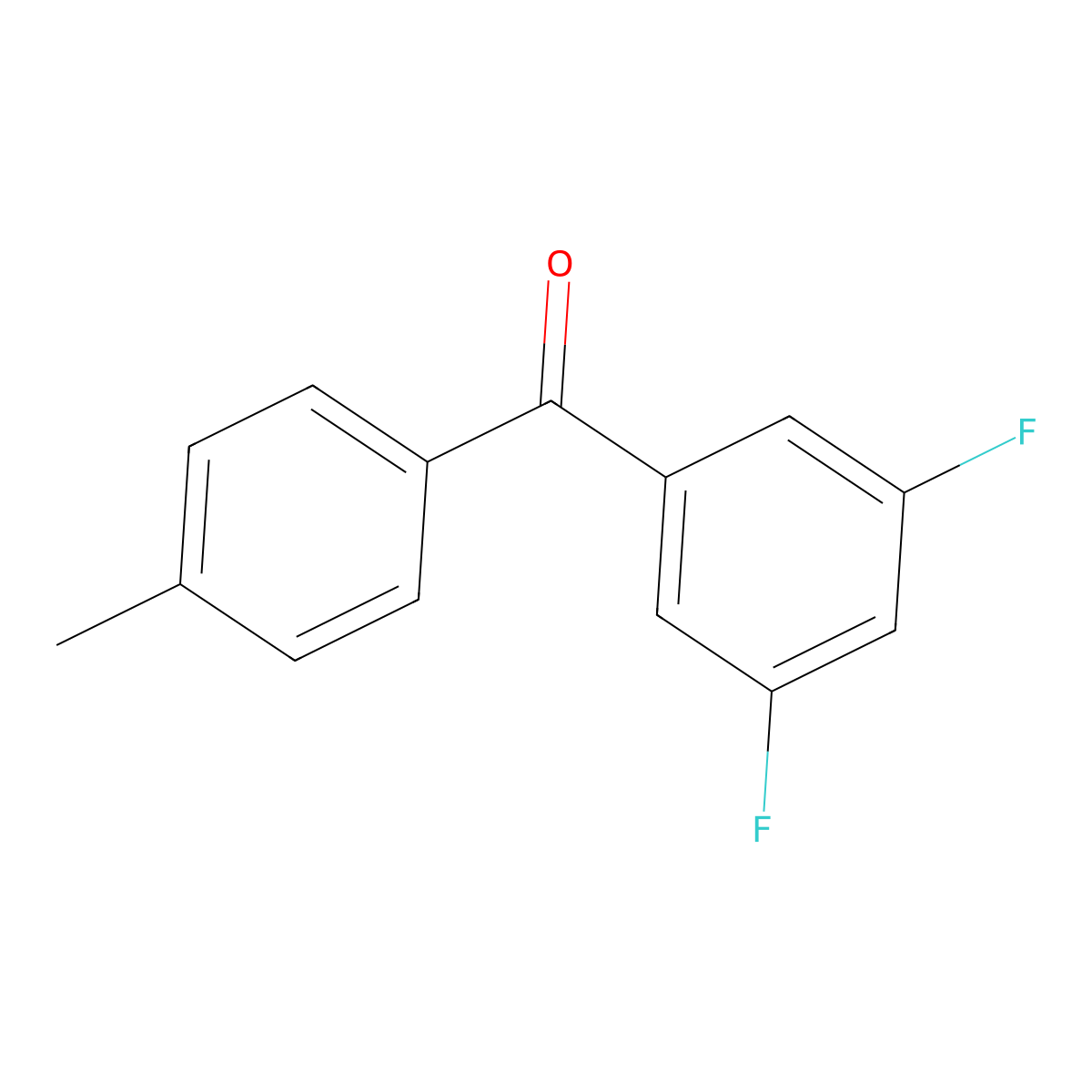 3,5-Difluoro-4'-methylbenzophenone molecular structure, CAS 844885-07-0