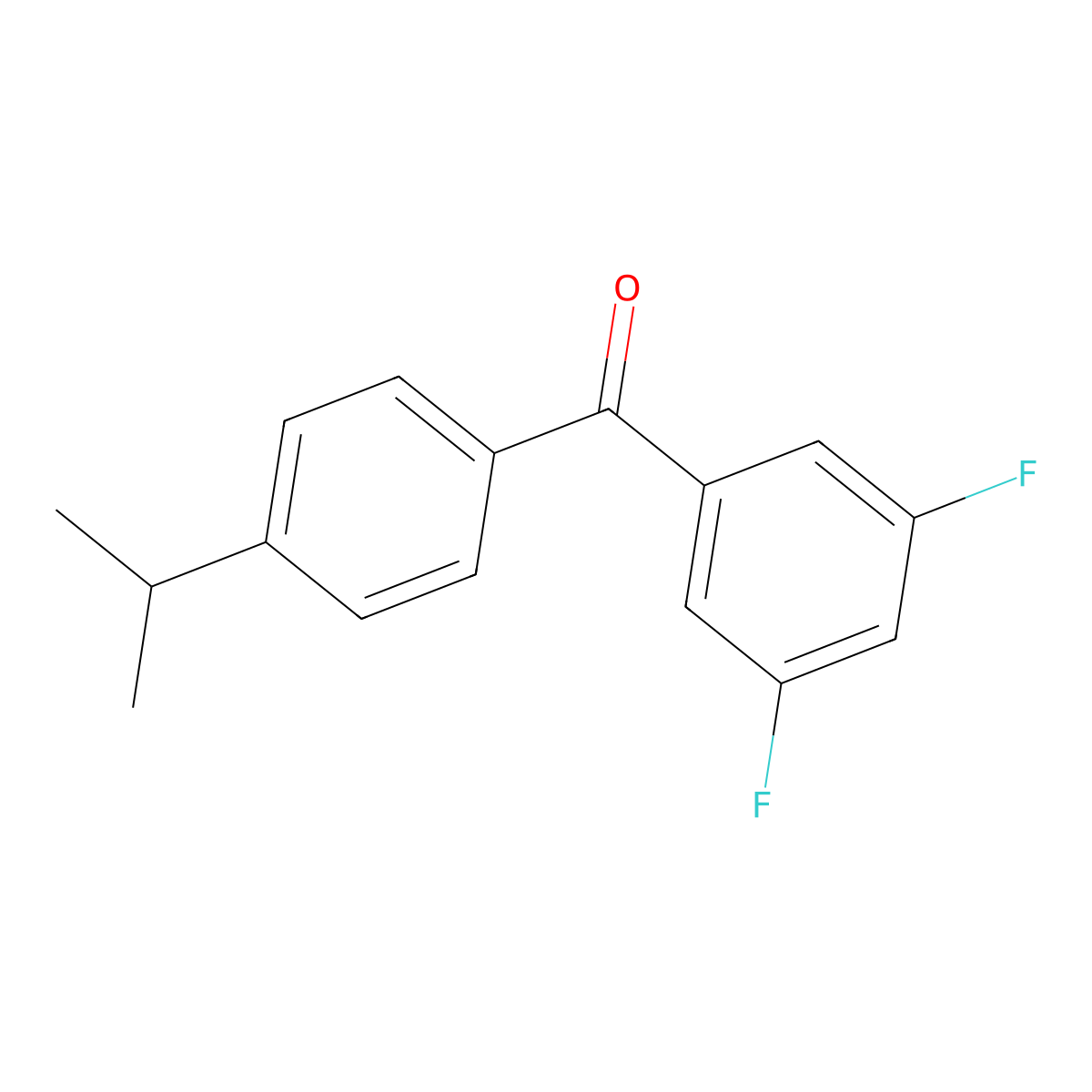 3,5-Difluoro-4'-iso-propylbenzophenone molecular structure, CAS 844885-09-2