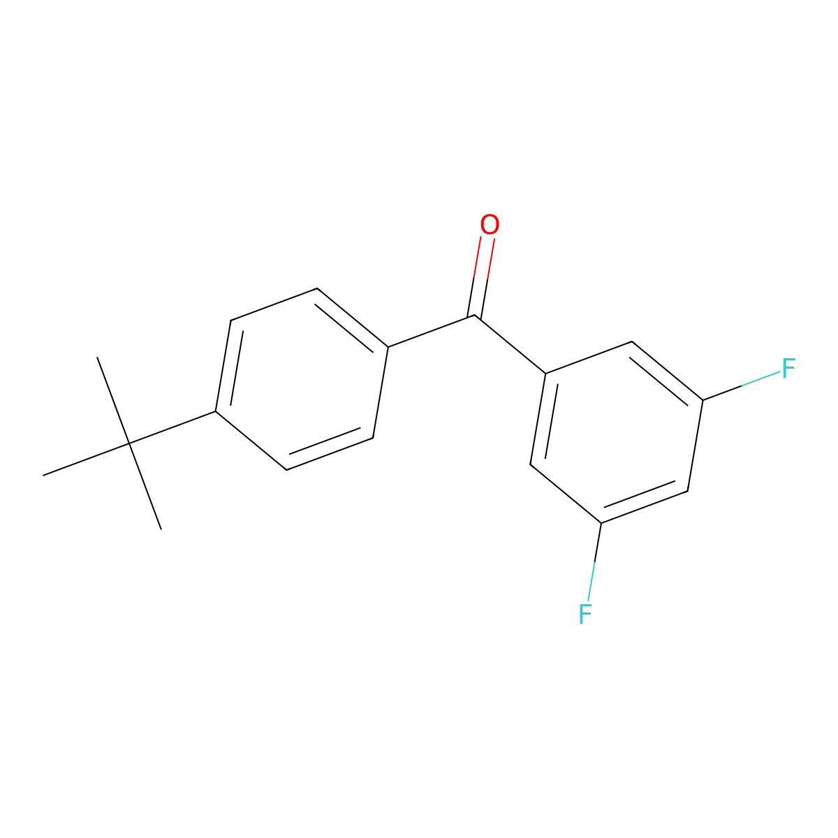4-tert-Butyl-3',5'-difluorobenzophenone molecular structure, CAS 844885-10-5