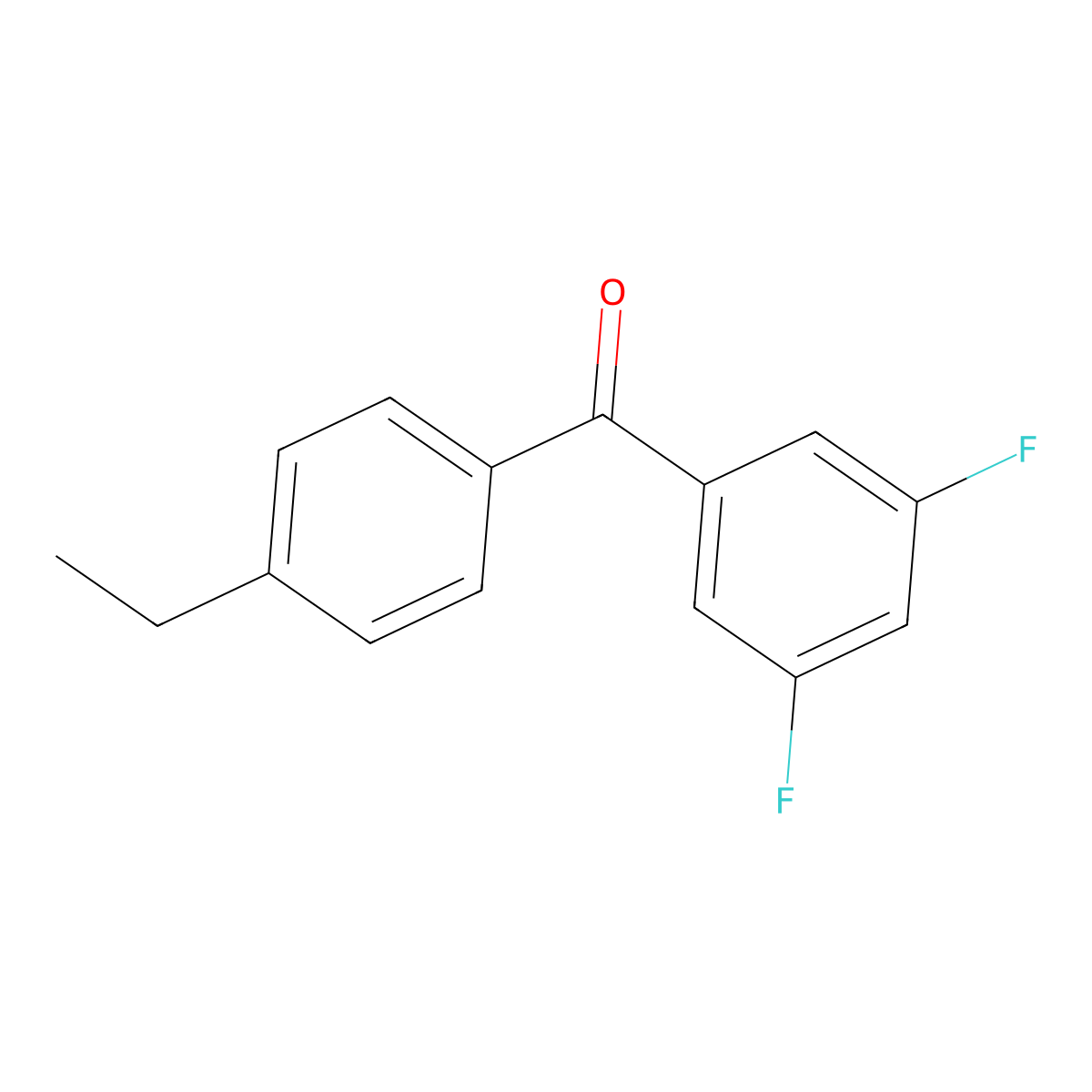 3,5-Difluoro-4'-ethylbenzophenone molecular structure, CAS 844885-11-6