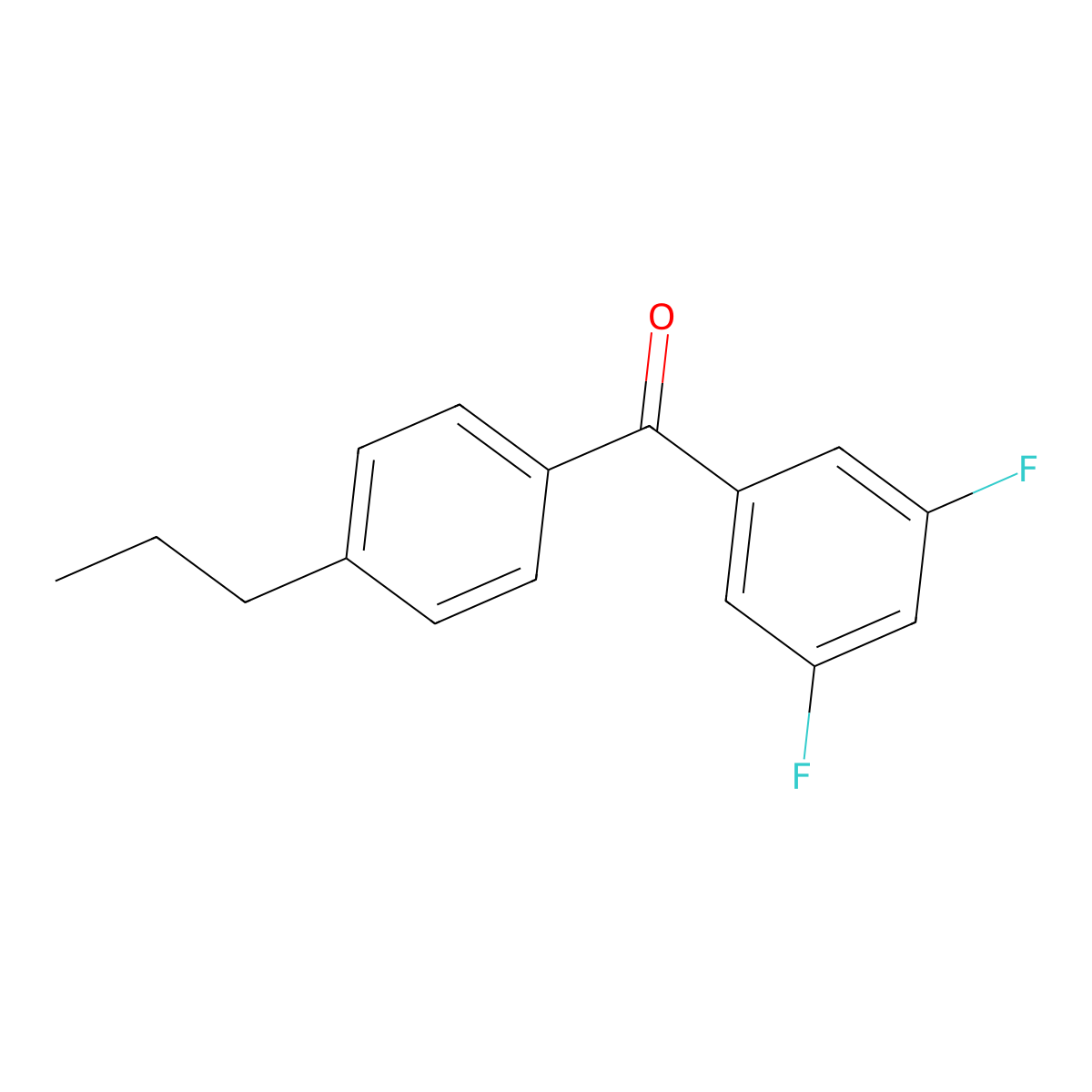 3,5-Difluoro-4'-n-propylbenzophenone molecular structure, CAS 844885-12-7