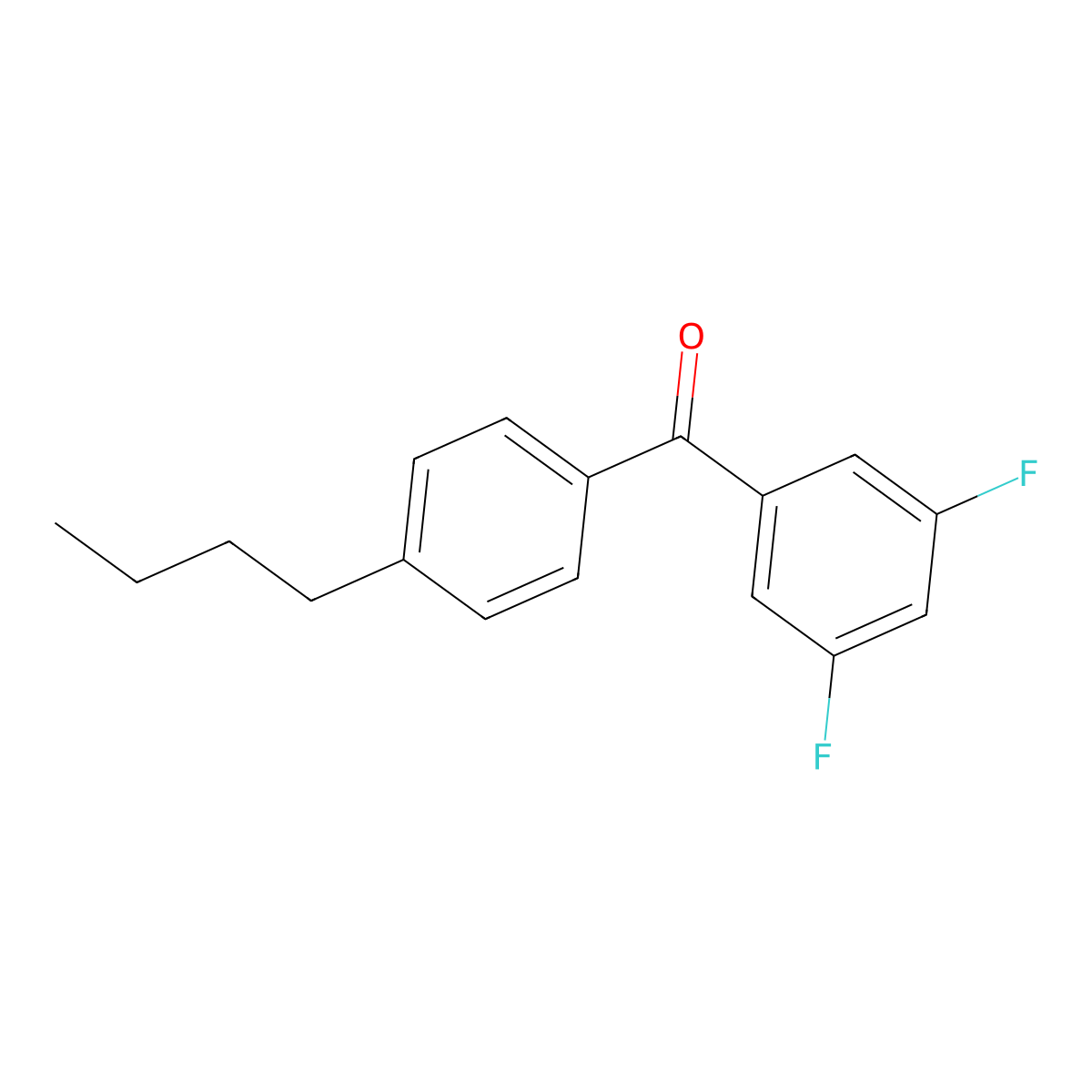 4-Butyl-3',5'-difluorobenzophenone molecular structure, CAS 844885-13-8