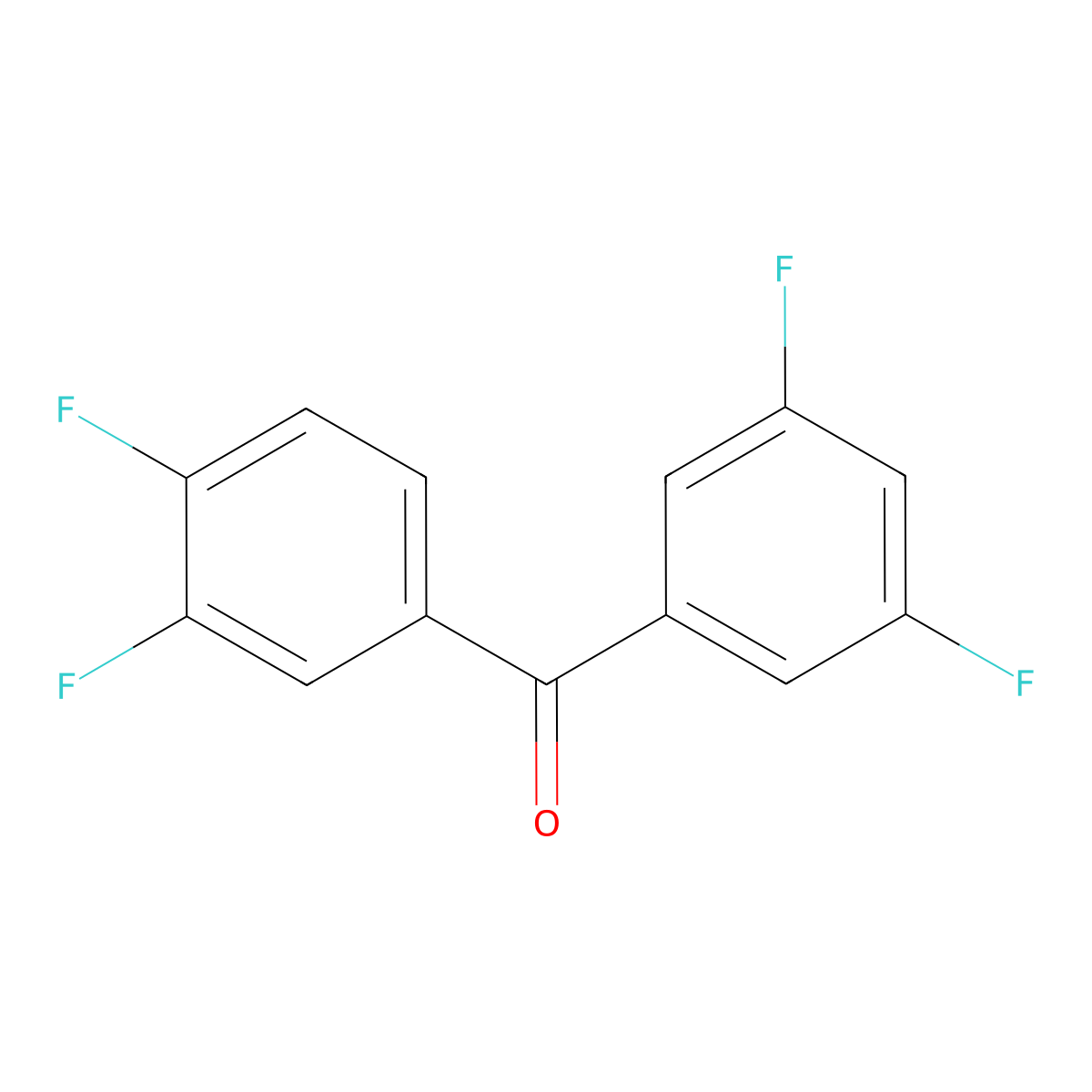 3,3',4,5'-Tetrafluorobenzophenone molecular structure, CAS 844885-15-0
