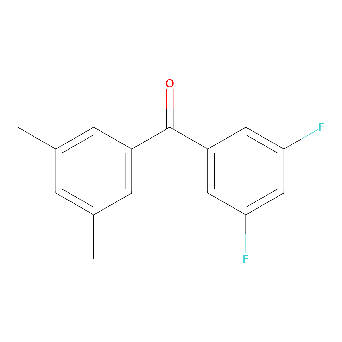 3,5-Difluoro-3',5'-dimethylbenzophenone molecular structure, CAS 844885-22-9