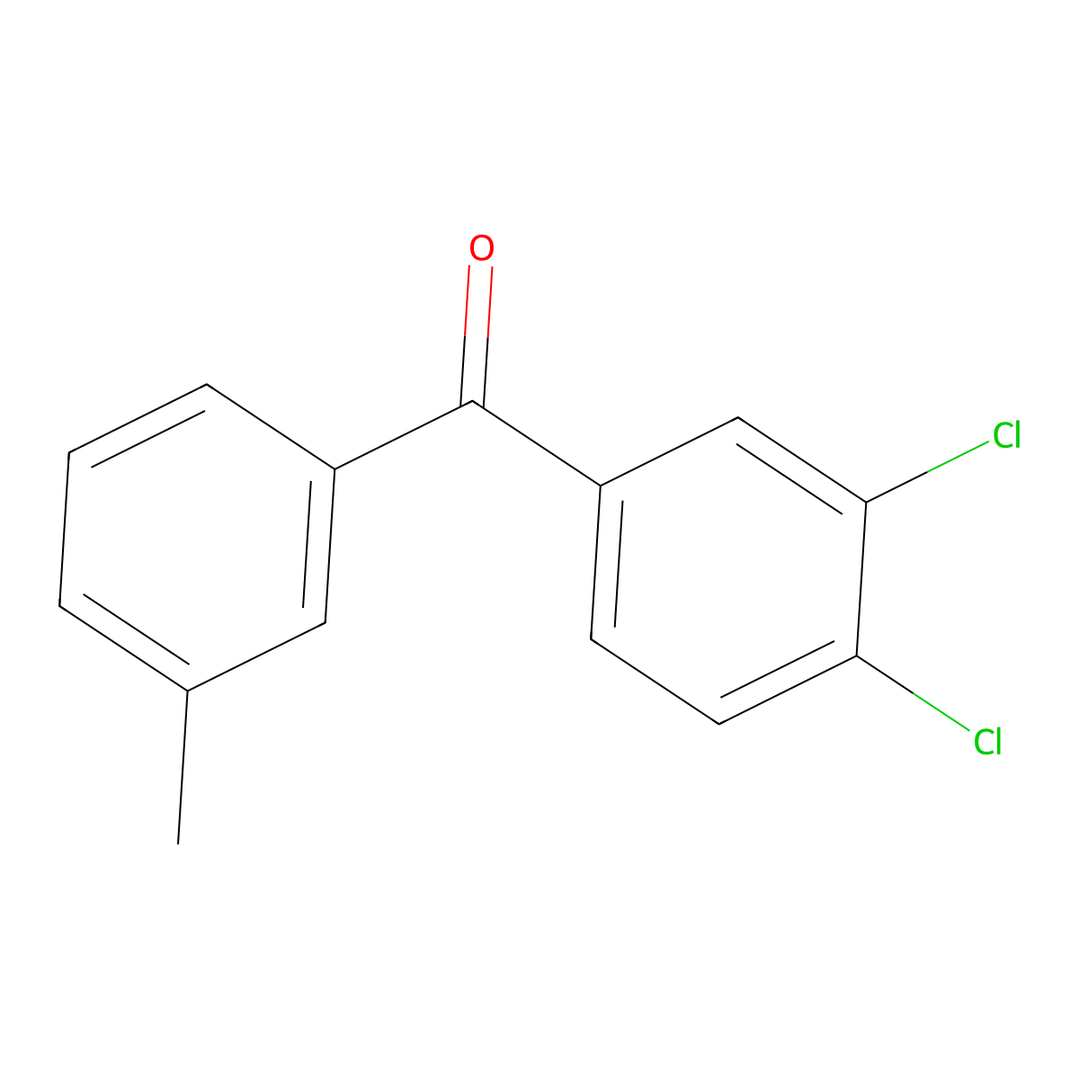 3,4-Dichloro-3'-methylbenzophenone molecular structure, CAS 844885-24-1