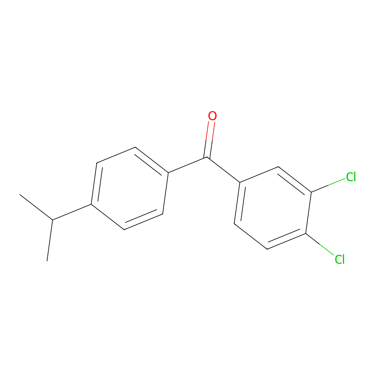 3,4-Dichloro-4'-iso-propylbenzophenone molecular structure, CAS 844885-26-3