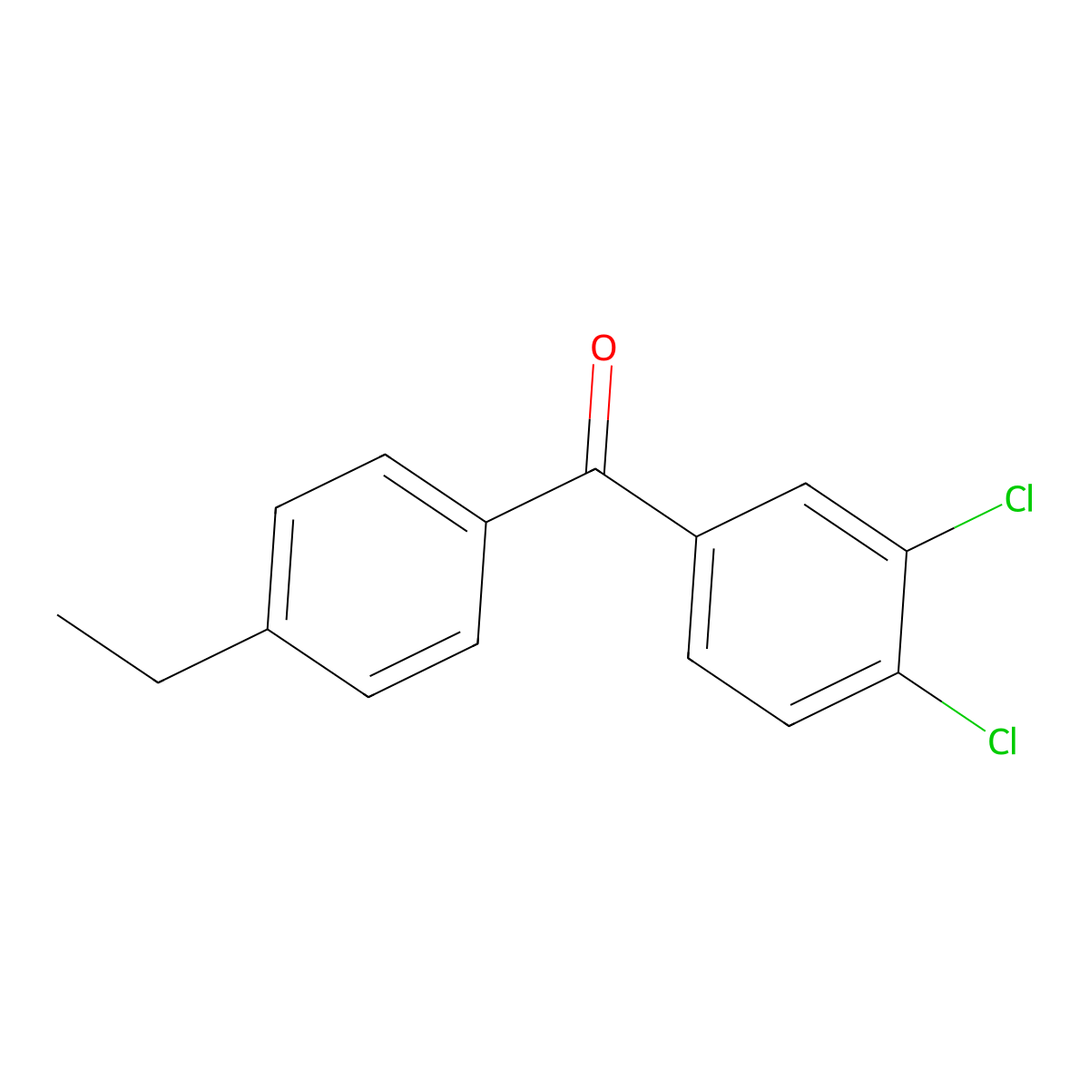 3,4-Dichloro-4'-ethylbenzophenone molecular structure, CAS 844885-28-5
