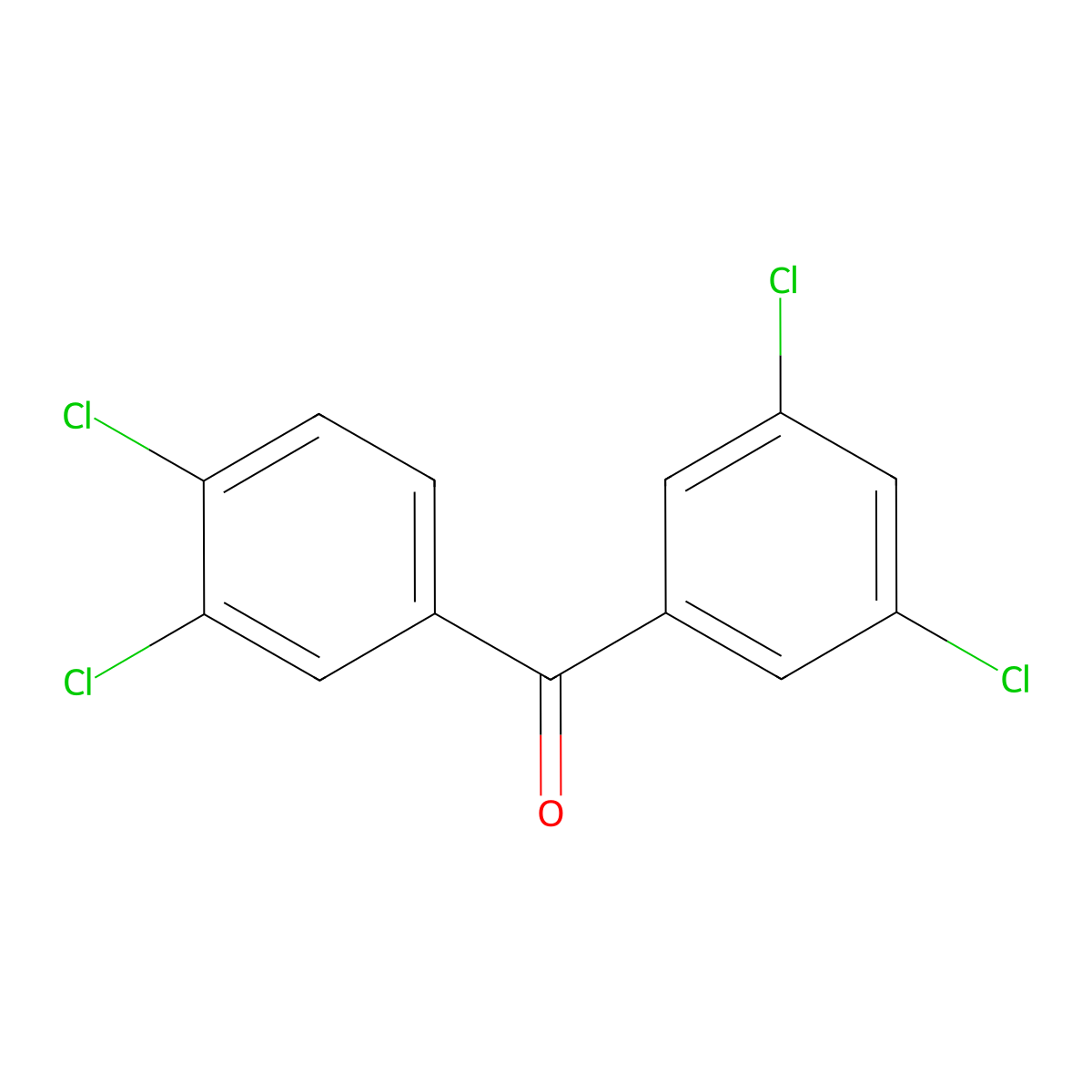 3,3',4,5'-Tetrachlorobenzophenone molecular structure, CAS 844885-32-1