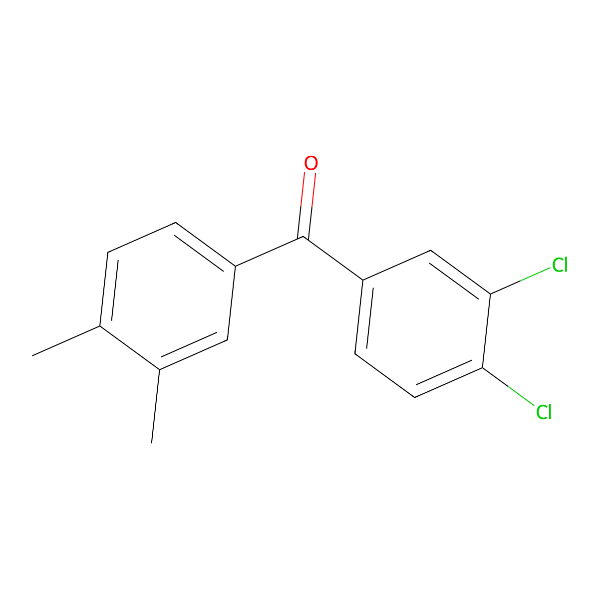 3,4-Dichloro-3',4'-dimethylbenzophenone molecular structure, CAS 844885-34-3