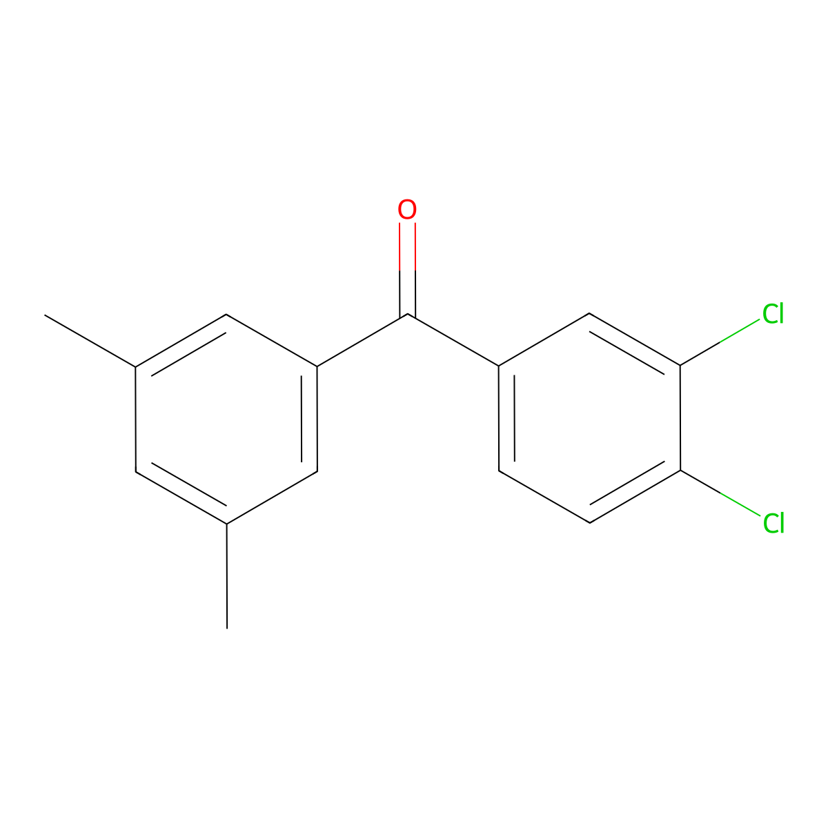3,4-Dichloro-3',5'-dimethylbenzophenone molecular structure, CAS 844885-35-4