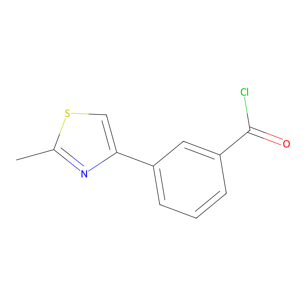 3-(2-Methyl-1,3-thiazol-4-yl)benzoyl chloride molecular structure, CAS 844891-05-0